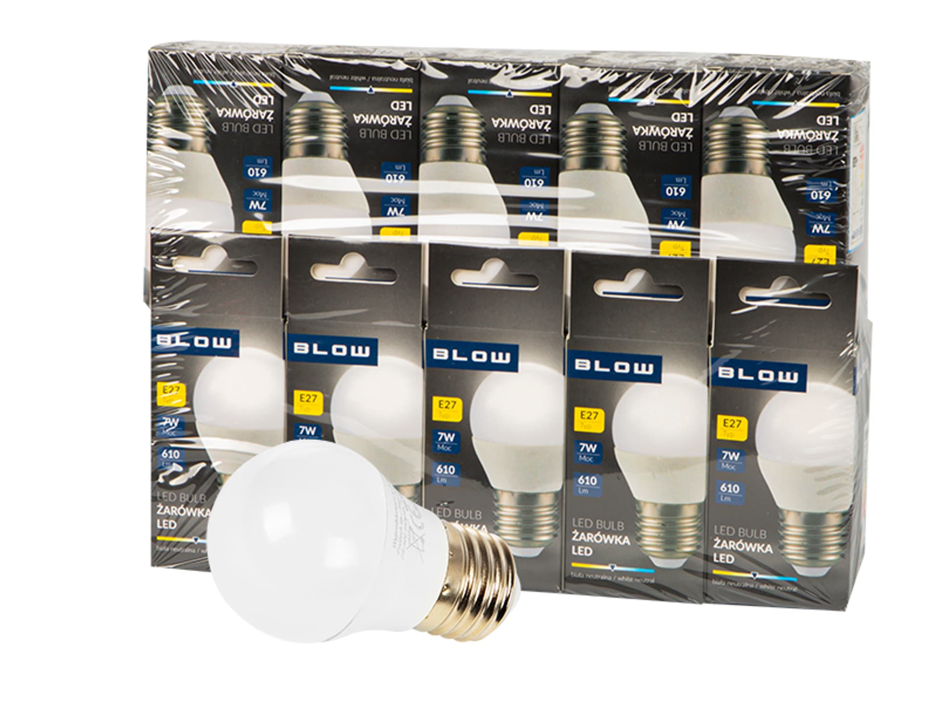 

87-436# Żarówka led e27 g45 eco 7w neut.10szt