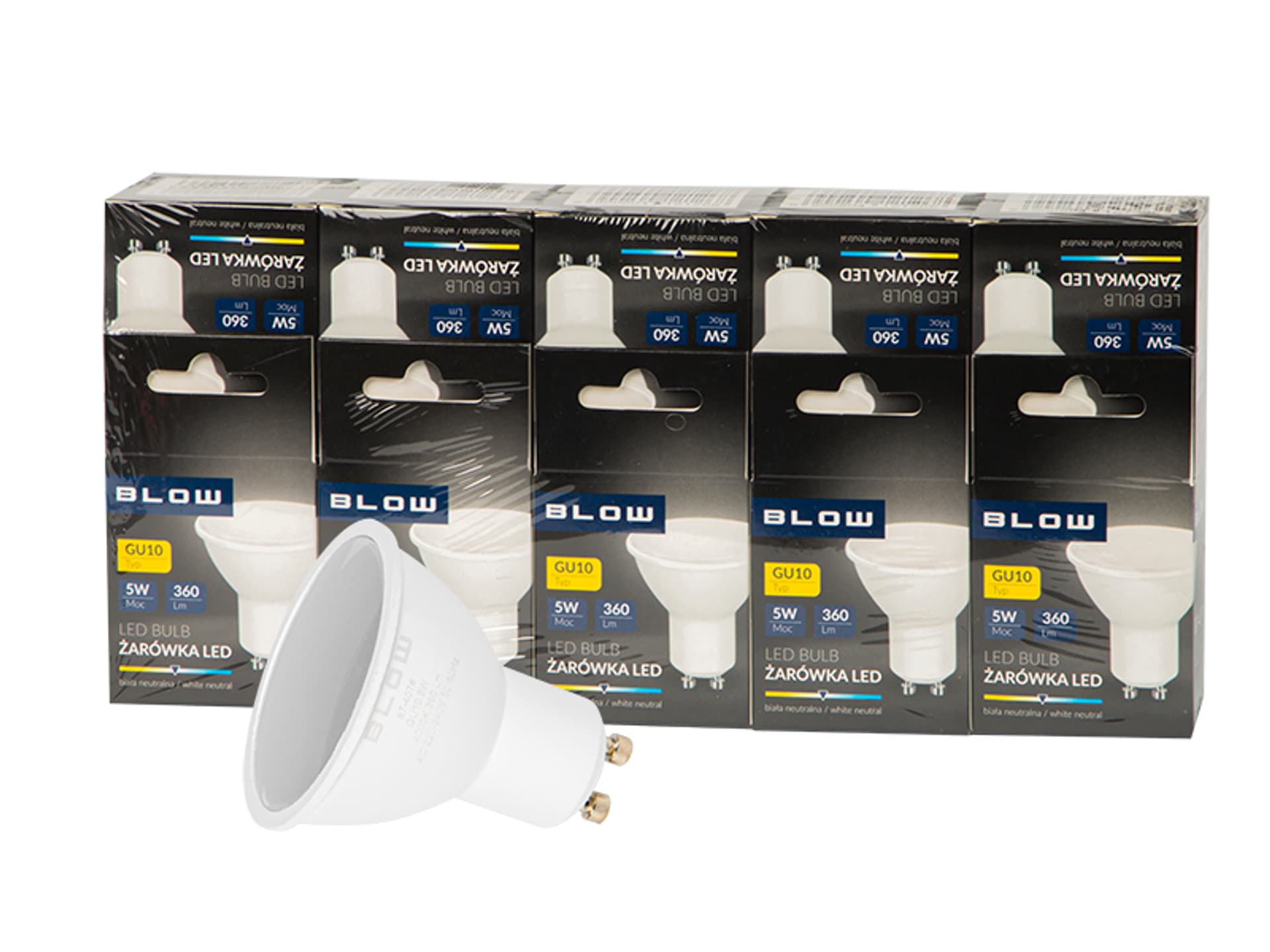 

87-437# Żarówka led gu10 5w 230v neut.10szt