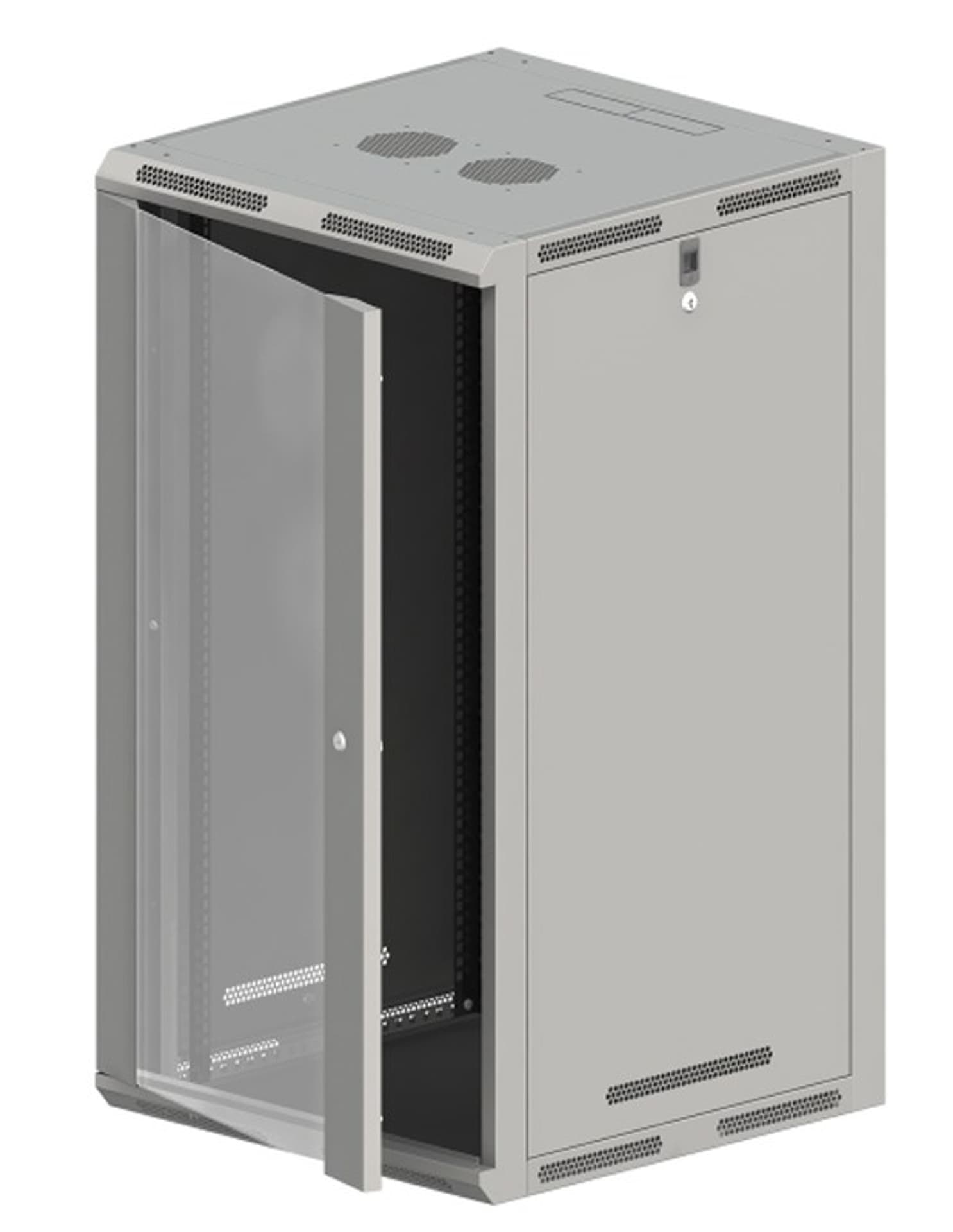 

ALANTEC Szafa rack 19" 24U 600x600, drzwi szklane, kolor szary