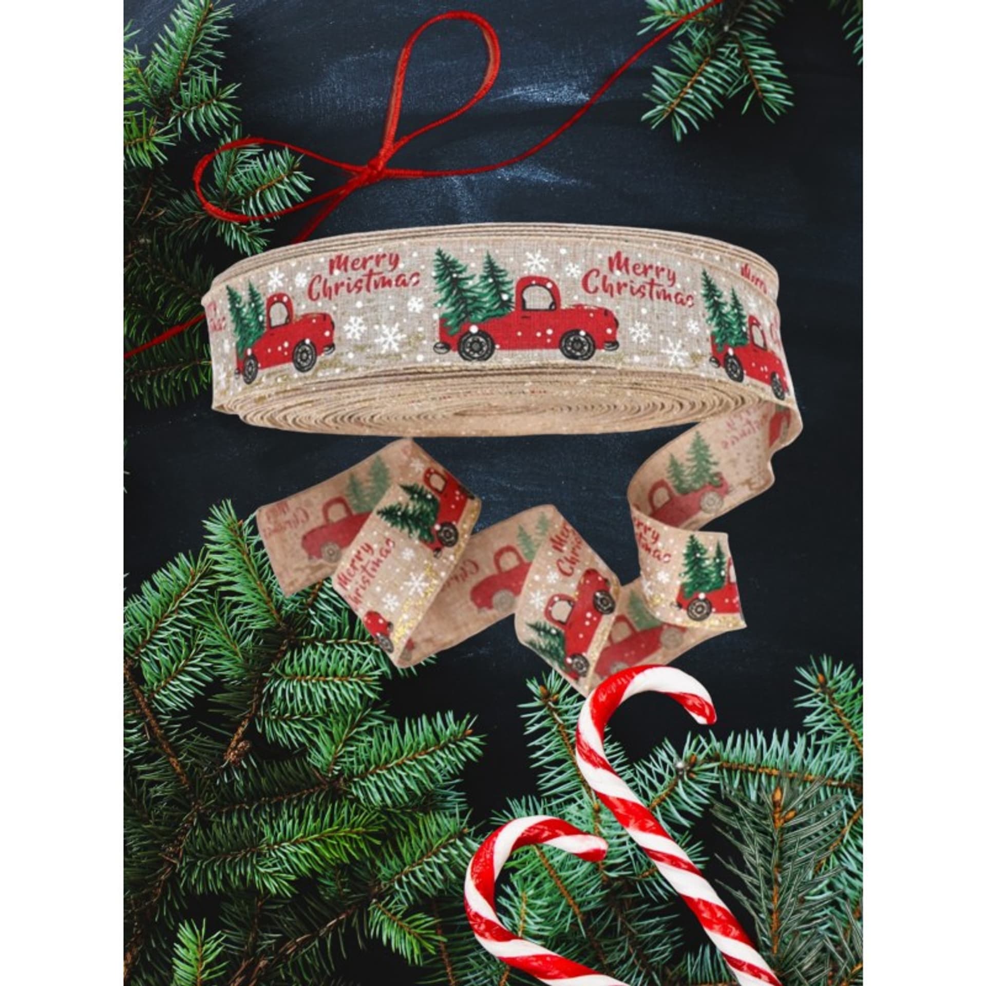 

Taśma świąteczna Bożonarodzeniowa 5cm x 2m KSN132