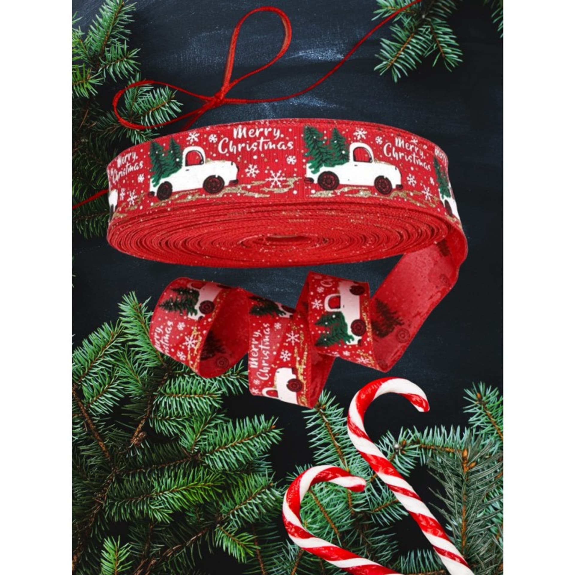 

Taśma świąteczna Bożonarodzeniowa 5cm x 2m KSN133