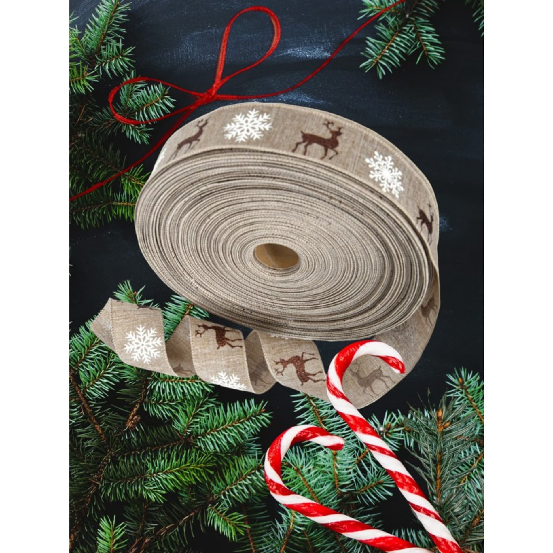 

Taśma świąteczna Bożonarodzeniowa 5cm x 2m KSN134