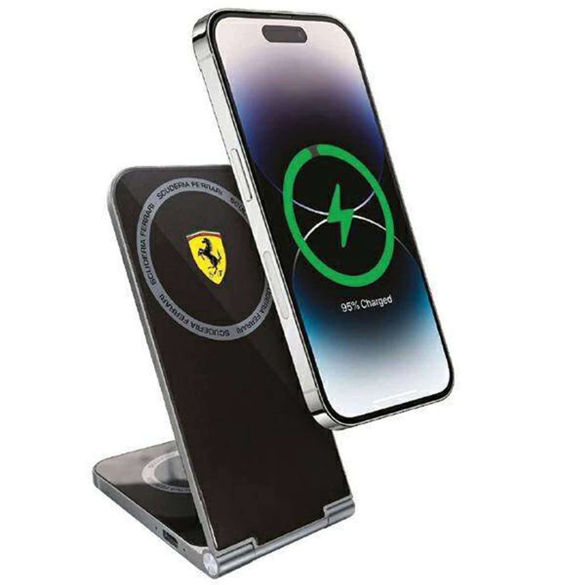

Ferrari składana ład. indukcyjna 2w1 FECBFMALK 15W czarny/black Printed Logo MagSafe