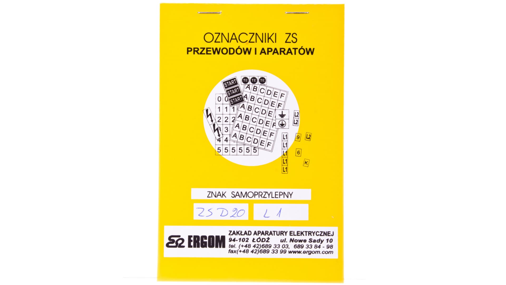 

Znaki samoprzylepne ZS D20/L1 E04ZP-02030402700