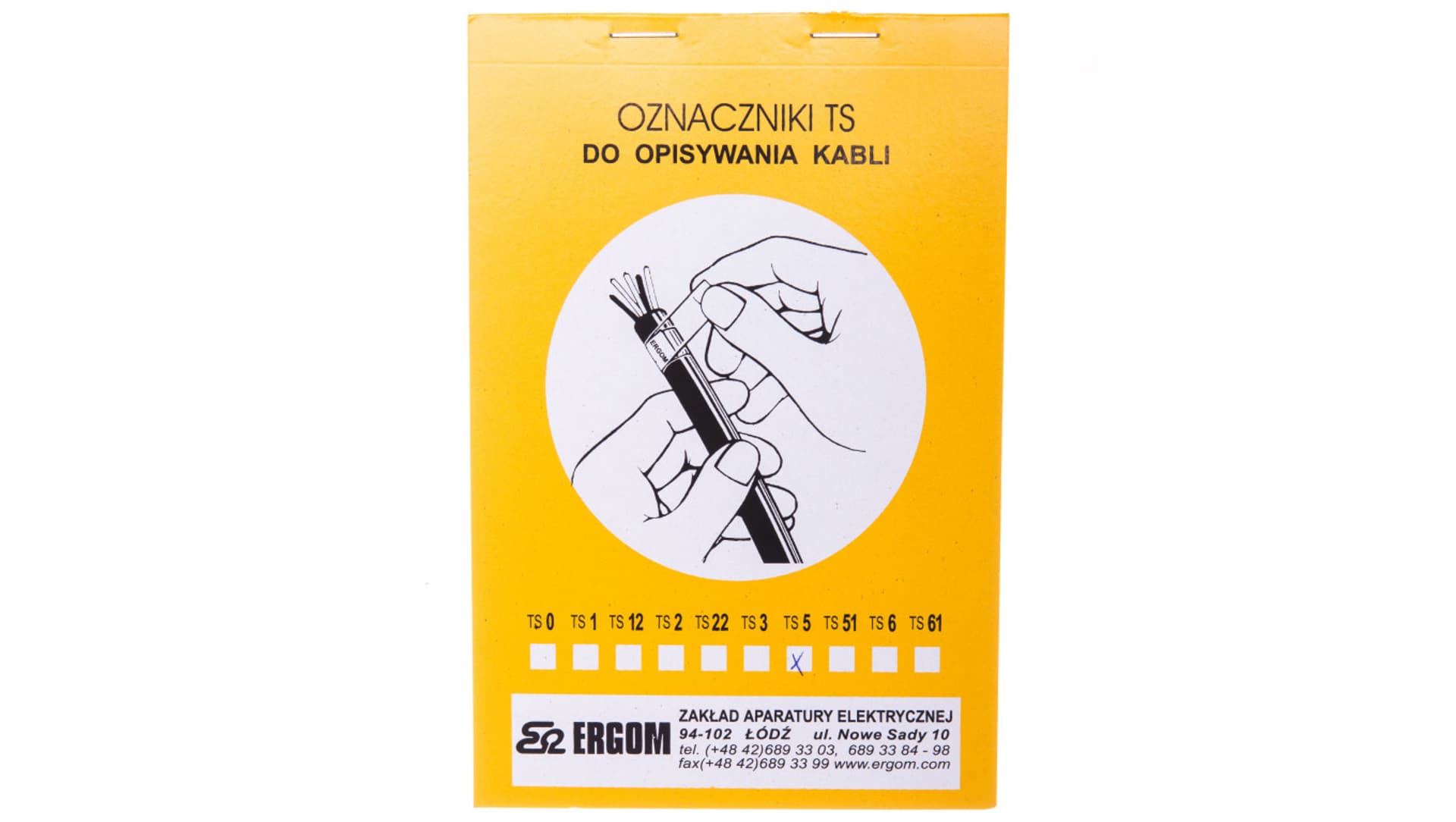 

Oznacznik do opisywania ręcznego TS 5 biały E04ZP-02010100500 /50szt./