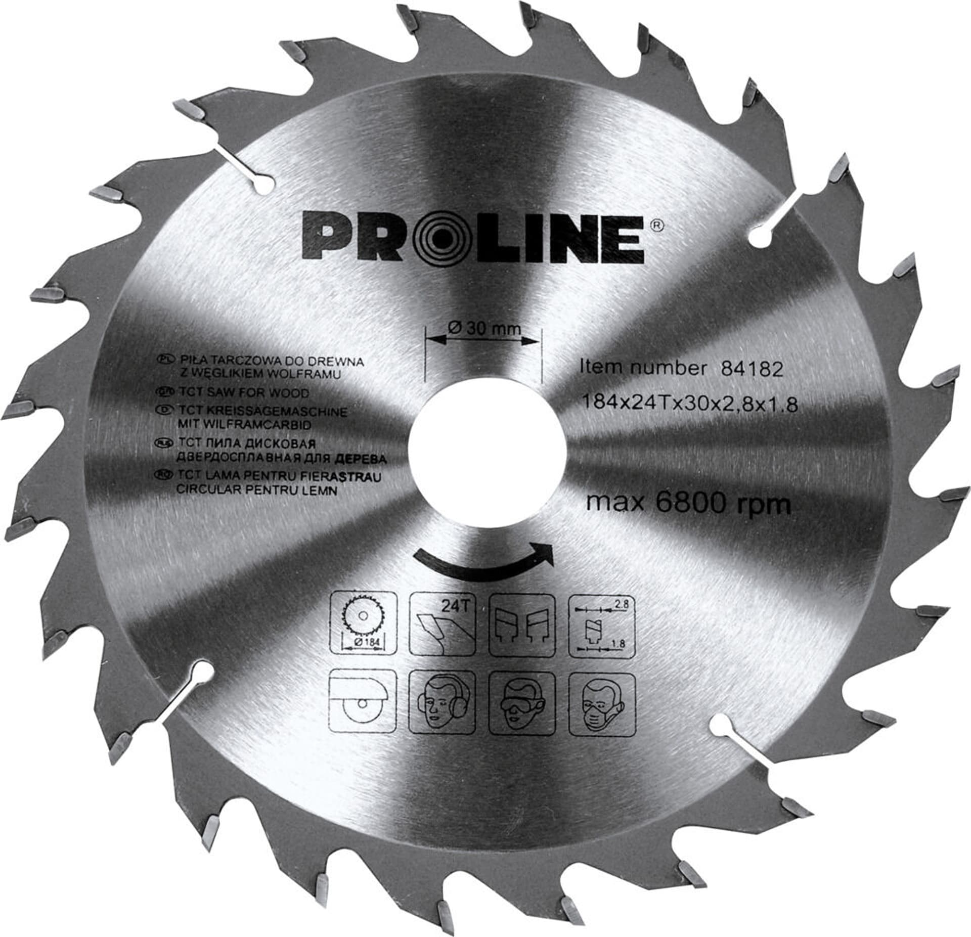 

84408 Tarcza z węglikiem spiekanym do drewna 400mm, 80 zębów, Proline