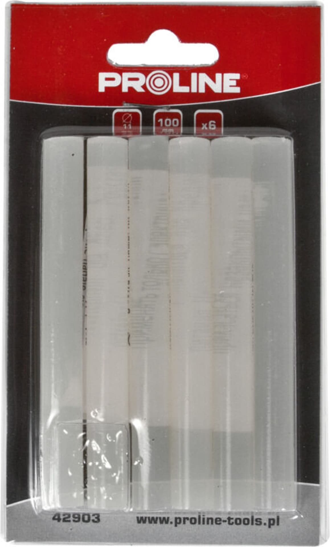

42903 Klej w laskach 11mm, L:100mm, 6 sztuk, Proline
