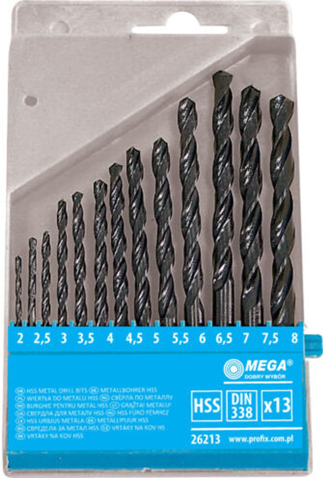 

Wiertła do metalu kpl.13 szt. (1,5-6,5mm) pudełko plastikowe, 1.5-6.5mm) pudełko plastikow