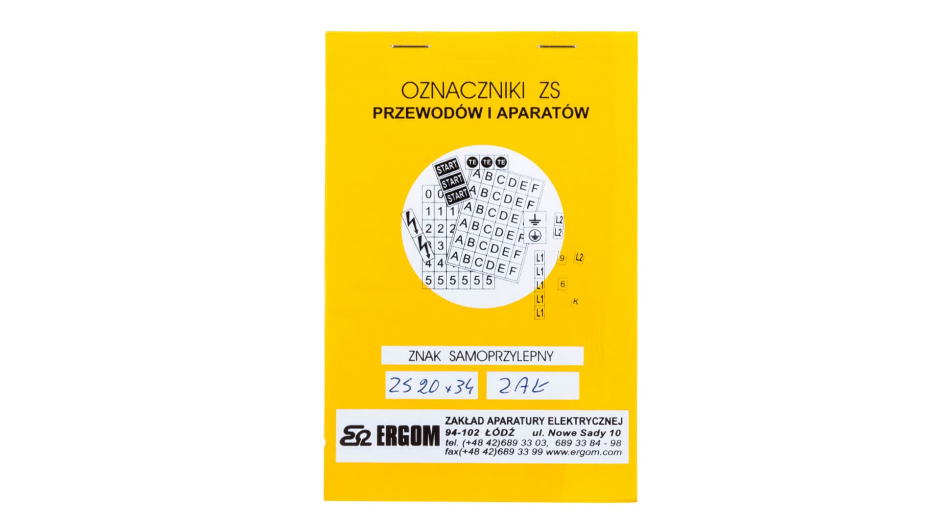 

Znaki samoprzylepne ZS 20x34/ZAL E04ZP-02030110300
