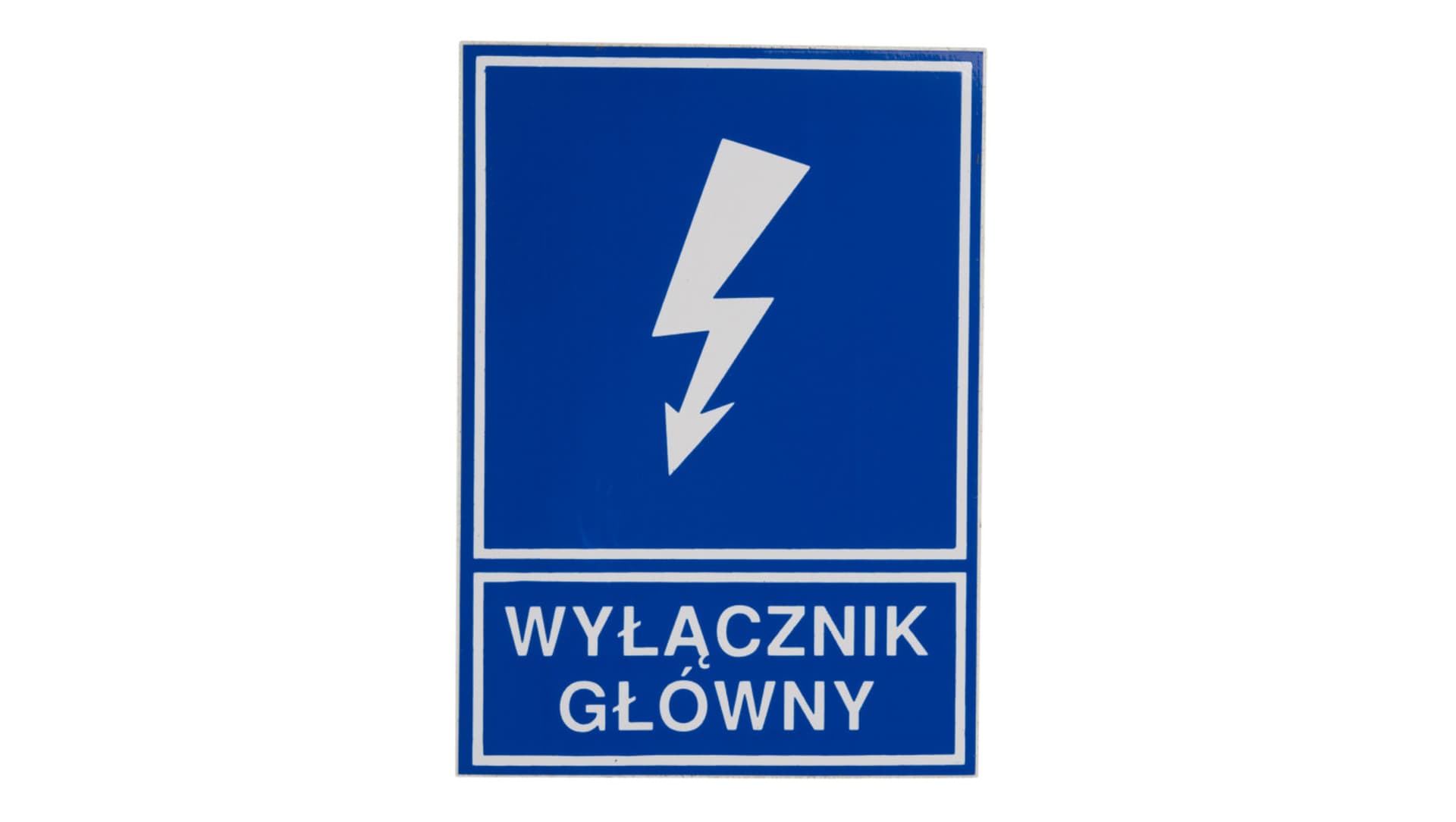 

Tabliczka /znak informacyjny/ TZI 74X105S /WYŁĄCZNIK GŁÓWNY/ E04TZ-01041120200 /10szt./