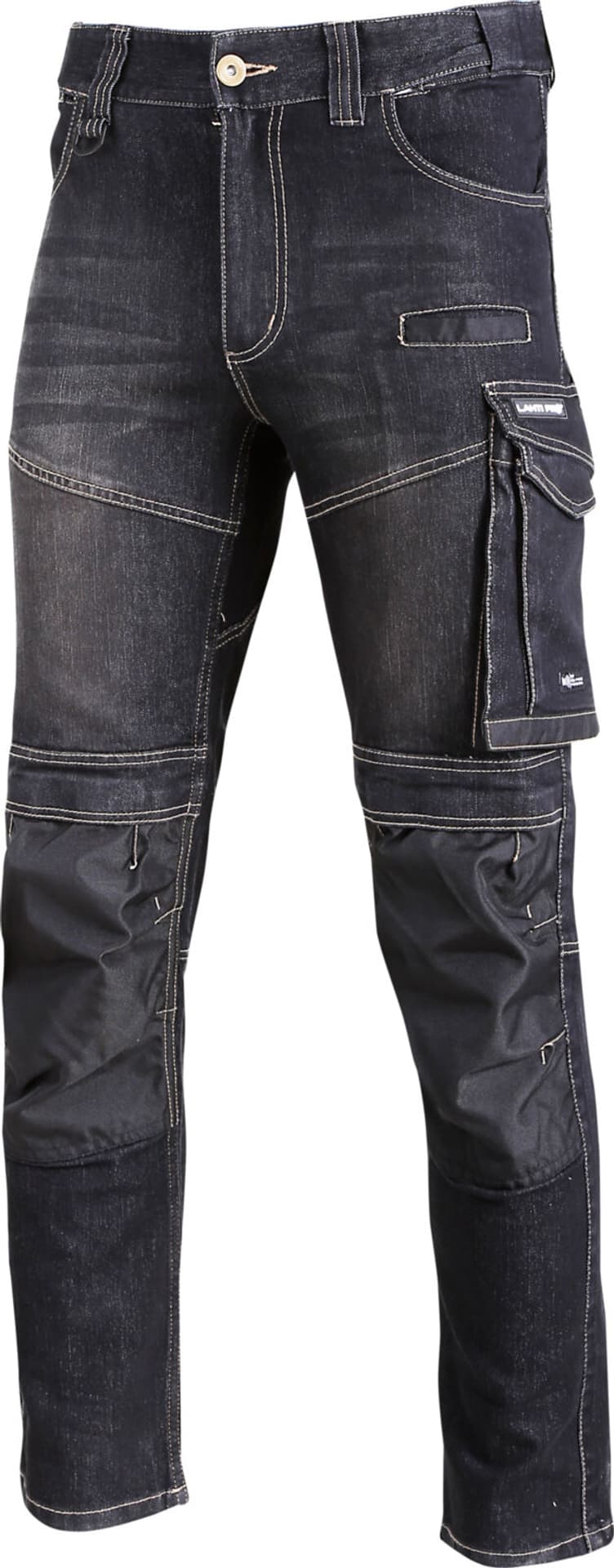 

Spodnie jeansowe czarne stretch ze wzmocn., "2xl", ce, lahti