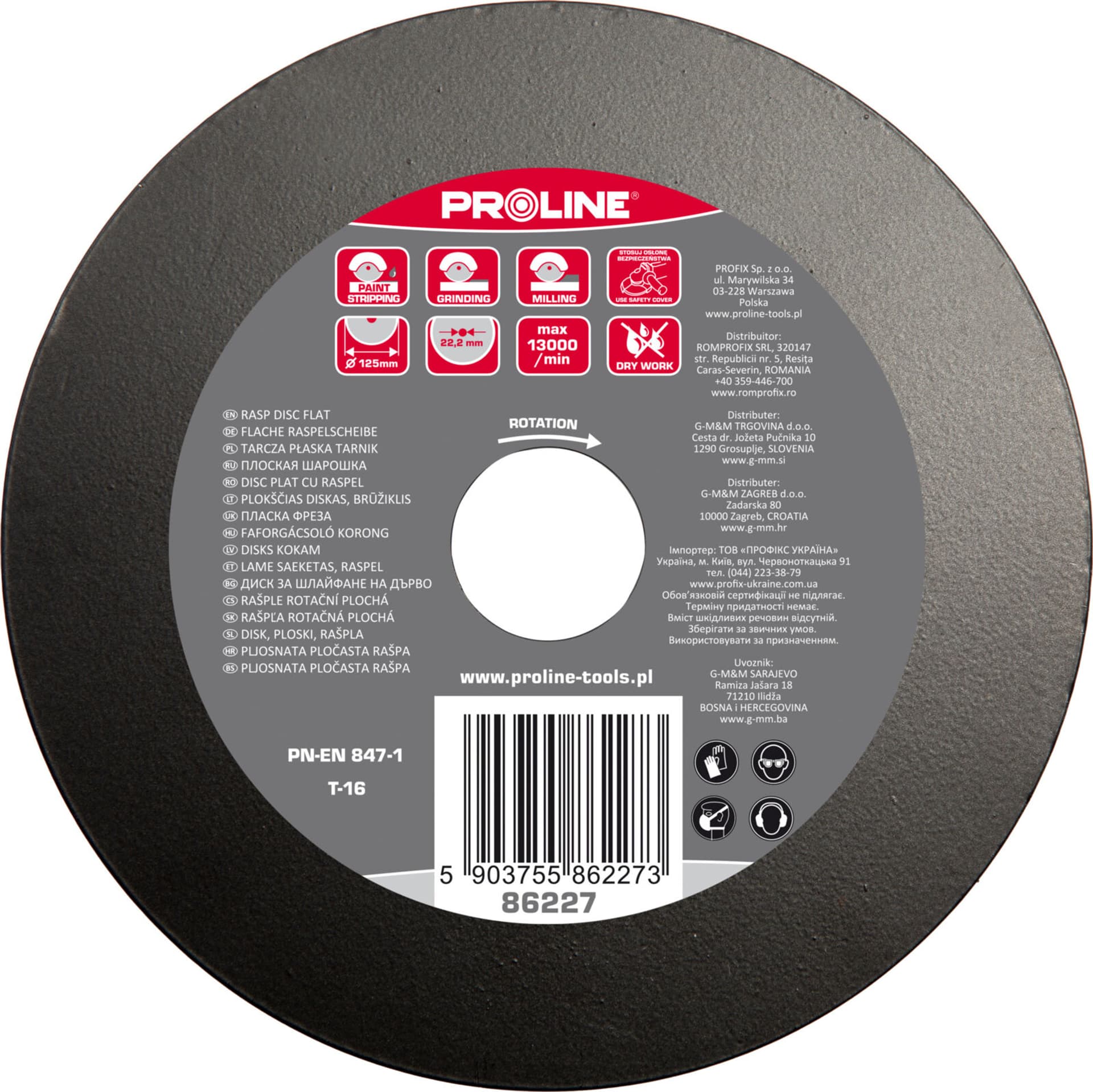 

Tarcza płaska tarnik drobne zęby typ b 125mm proline