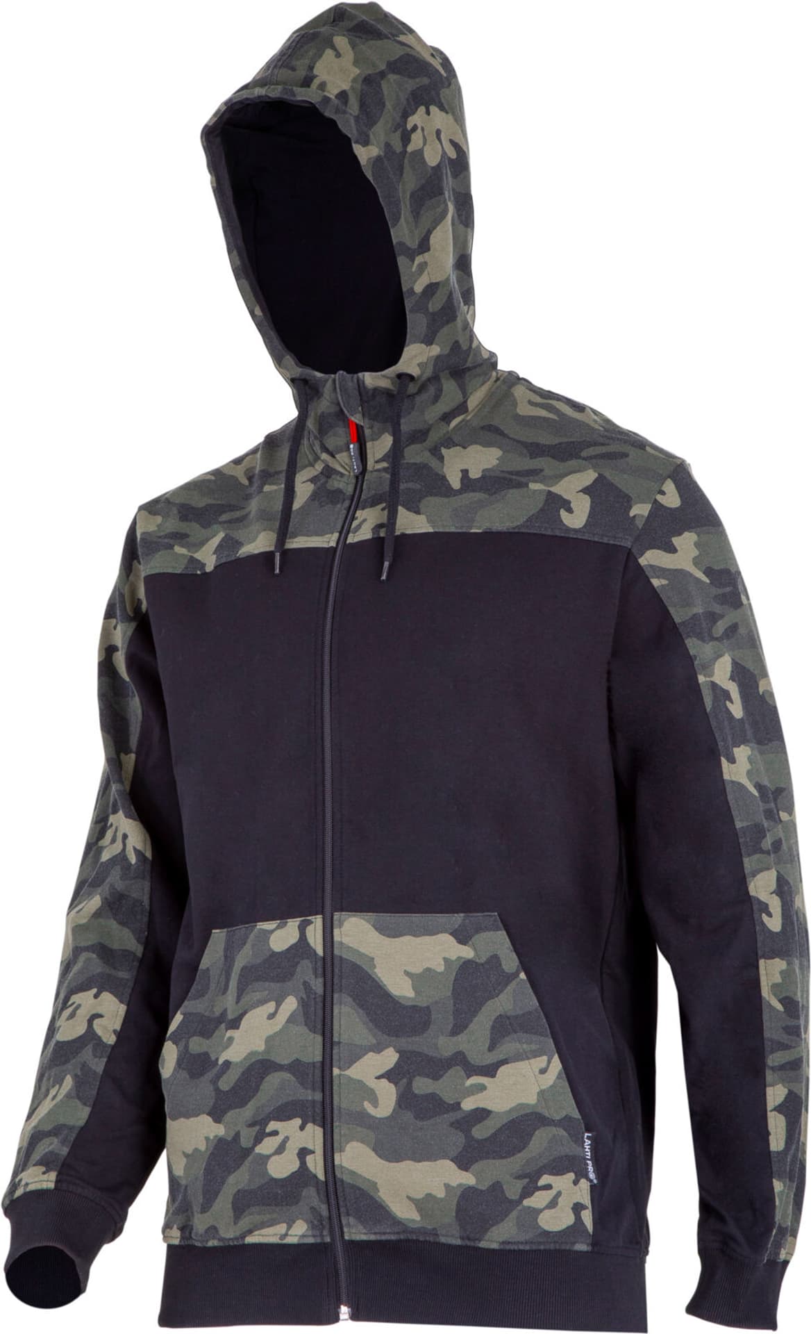 

BLUZA Z KAPTUREM I SUWAKIEM MORO ZIEL.-CZAR., "S", CE, LAHTI