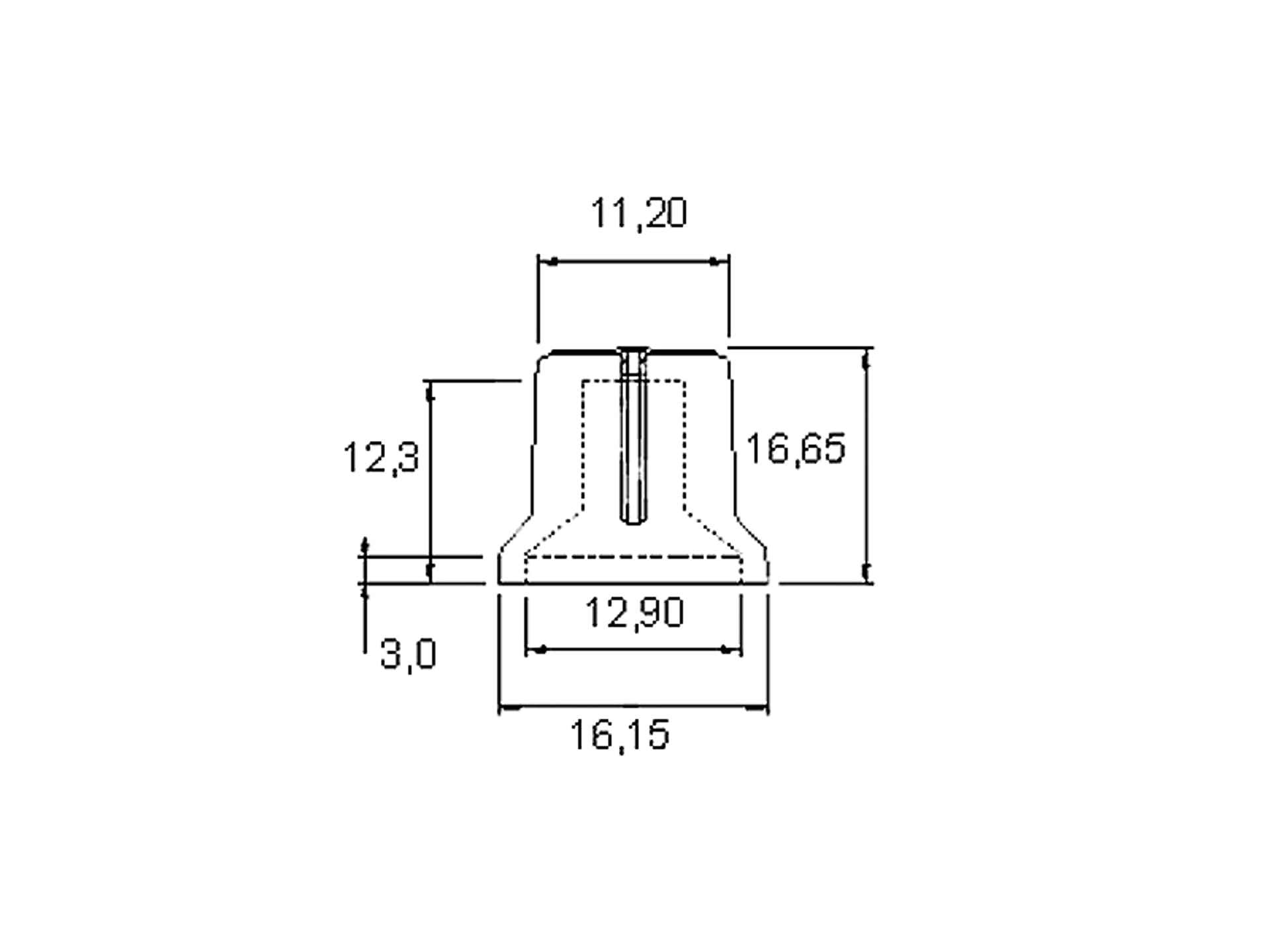 

10 szt. Gałka pot czarna N-2 wsk.żółty 17.5mm (1PH)