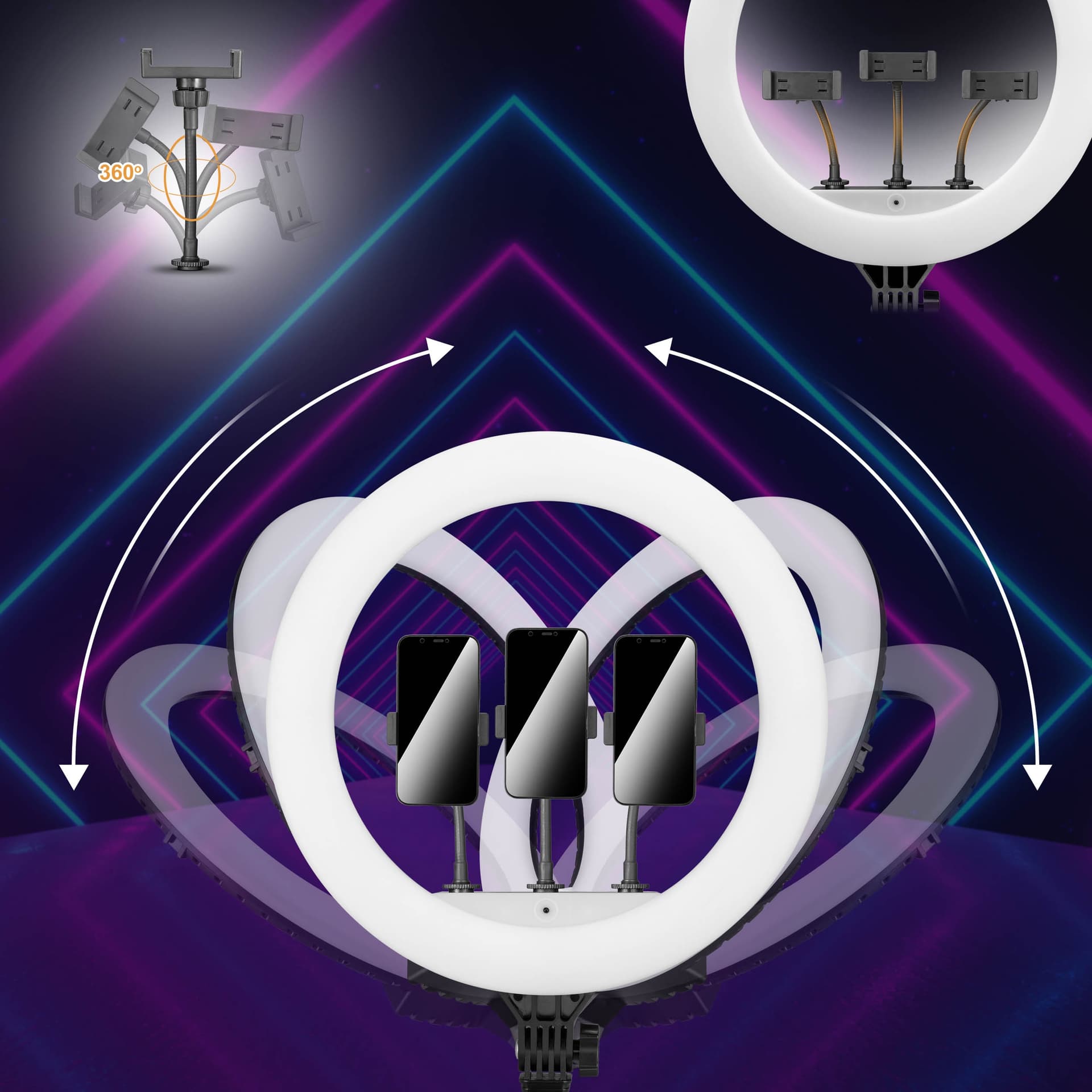 

Lampa pierścieniowa LUMO LED ring do filmów zdjęć makijażu
