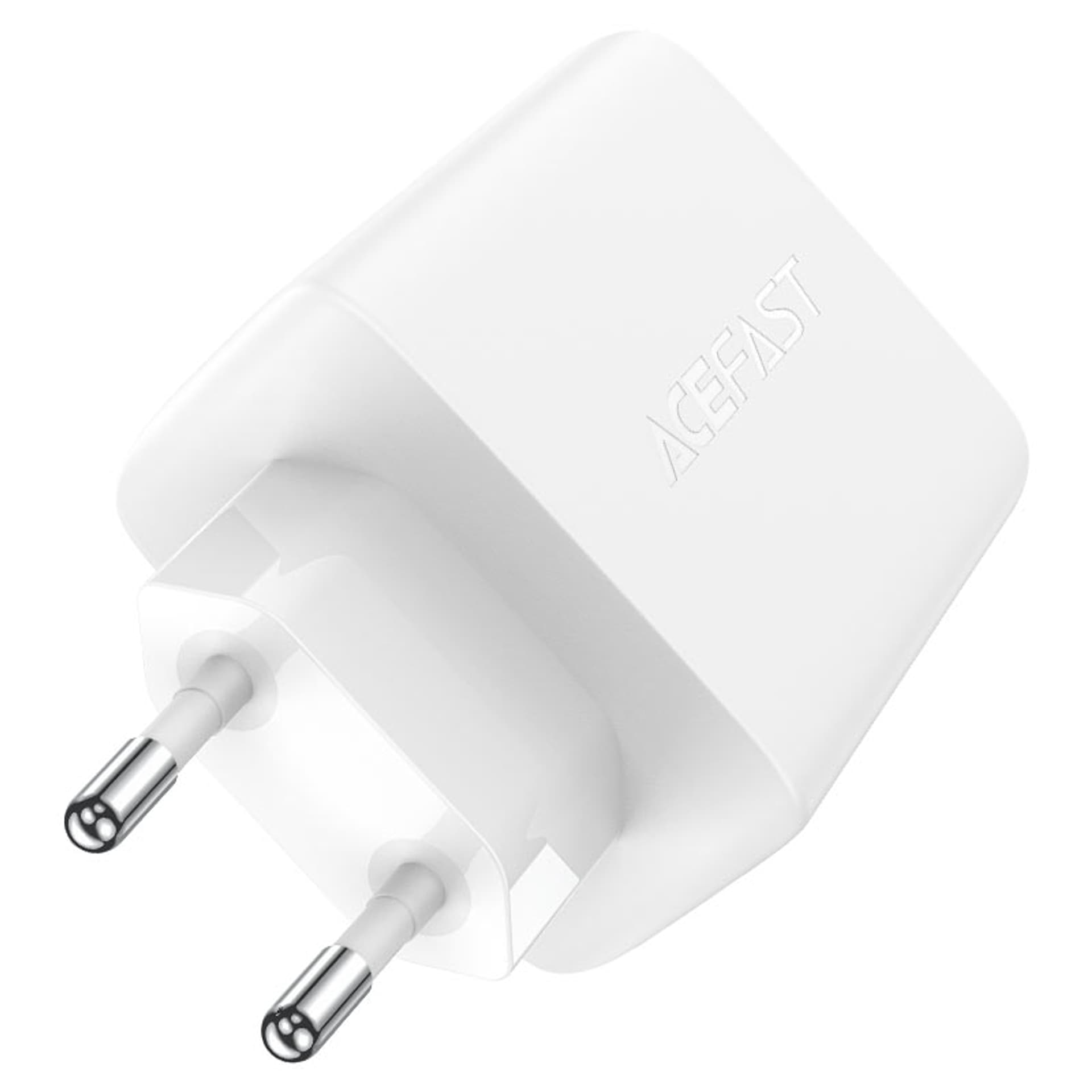 

Szybka ładowarka sieciowa GaN 2x USB-C USB-A PPS PD QC4+ 65W biała