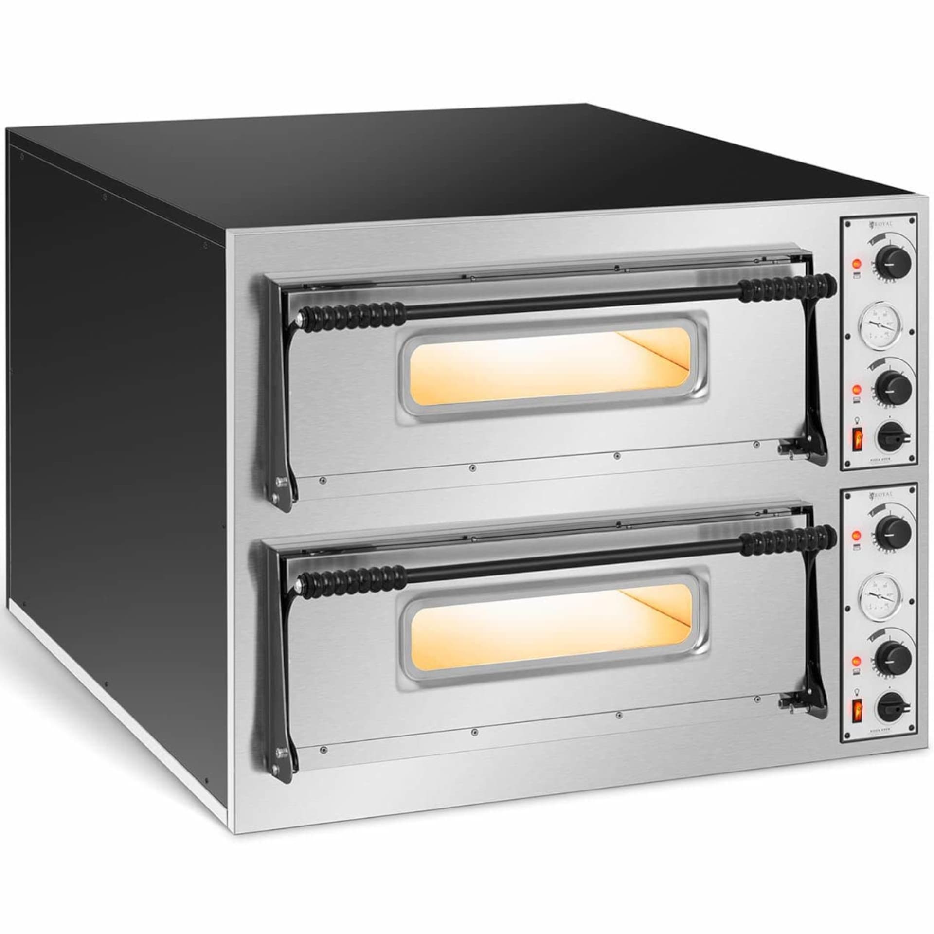

Profesjonalny piec do pizzy dwukomorowy na 12 pizz śr. 32 cm 14400 W