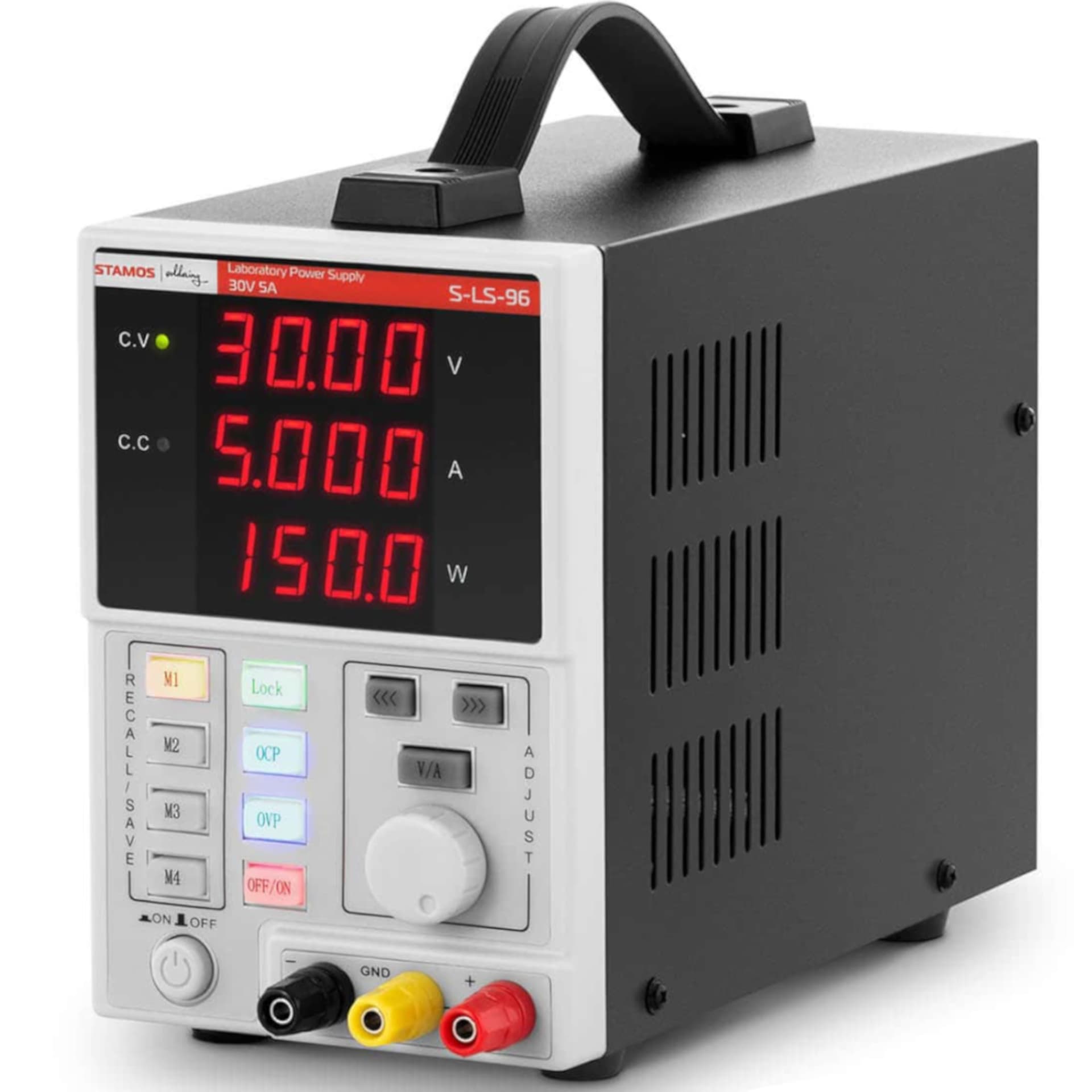 

Zasilacz laboratoryjny serwisowy z funkcją pamięci LED 0-30 V 0-5 A DC 150 W