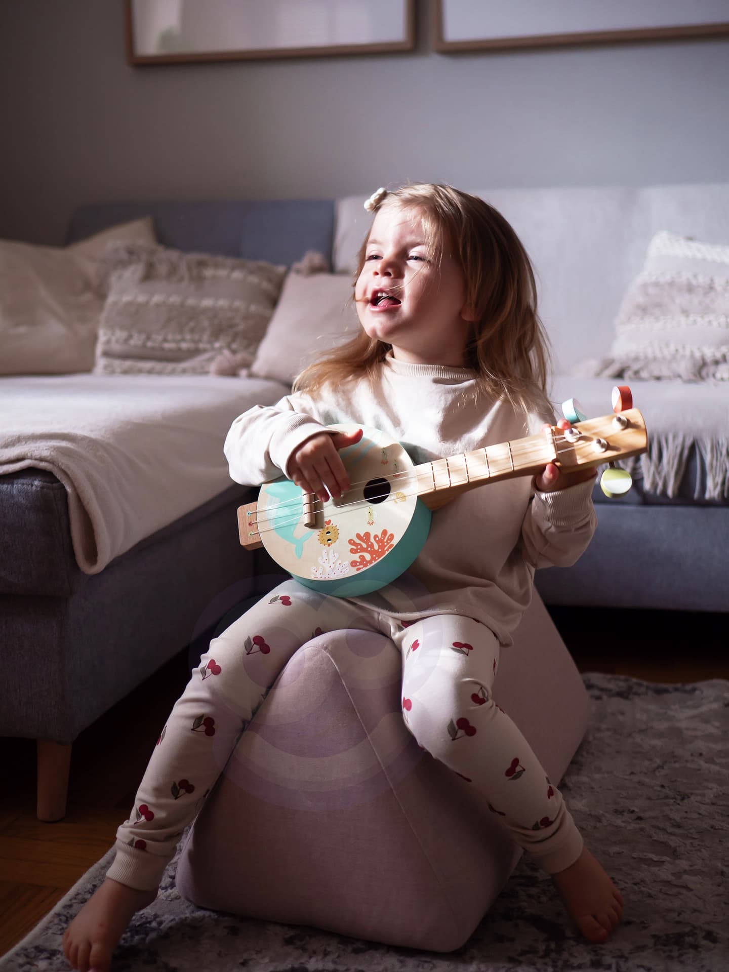 

TOOKY TOY Drewniane Banjo Nauka Gry Dla Dzieci z Motywem Morza