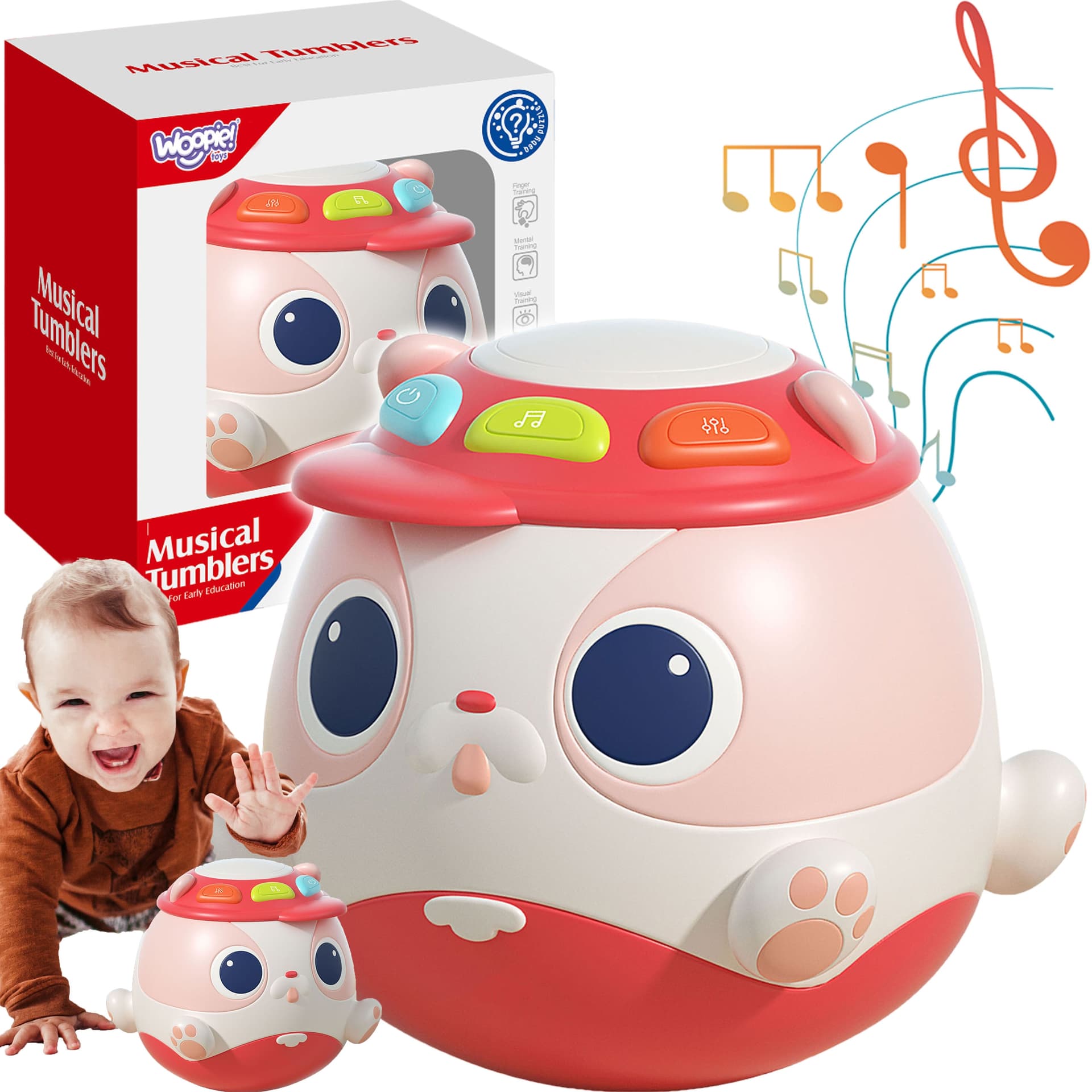 

WOOPIE BABY Interaktywna Grająca Kula Piesek Zabawka Muzyczna