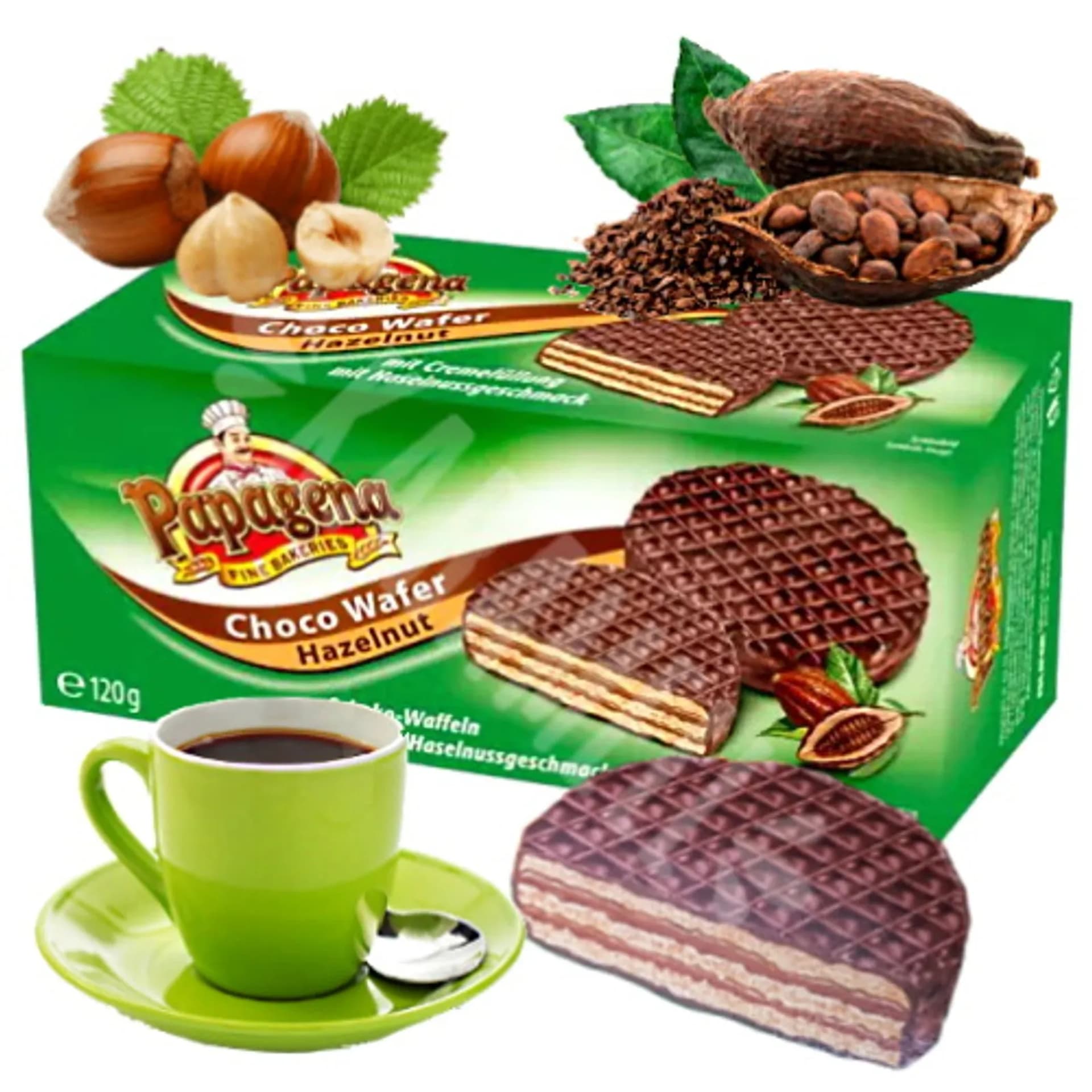 

Papagena Wafle Orzechowe w Czekoladzie 120 g