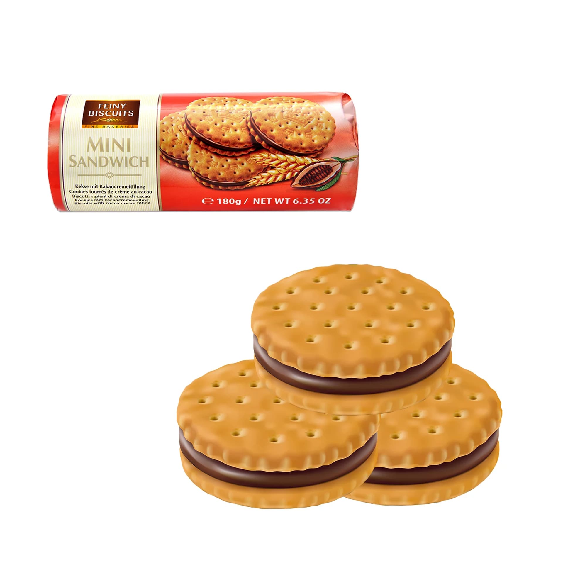 

Feiny Biscuits Mini Markizy z Czekoladowym Nadzieniem 180 g