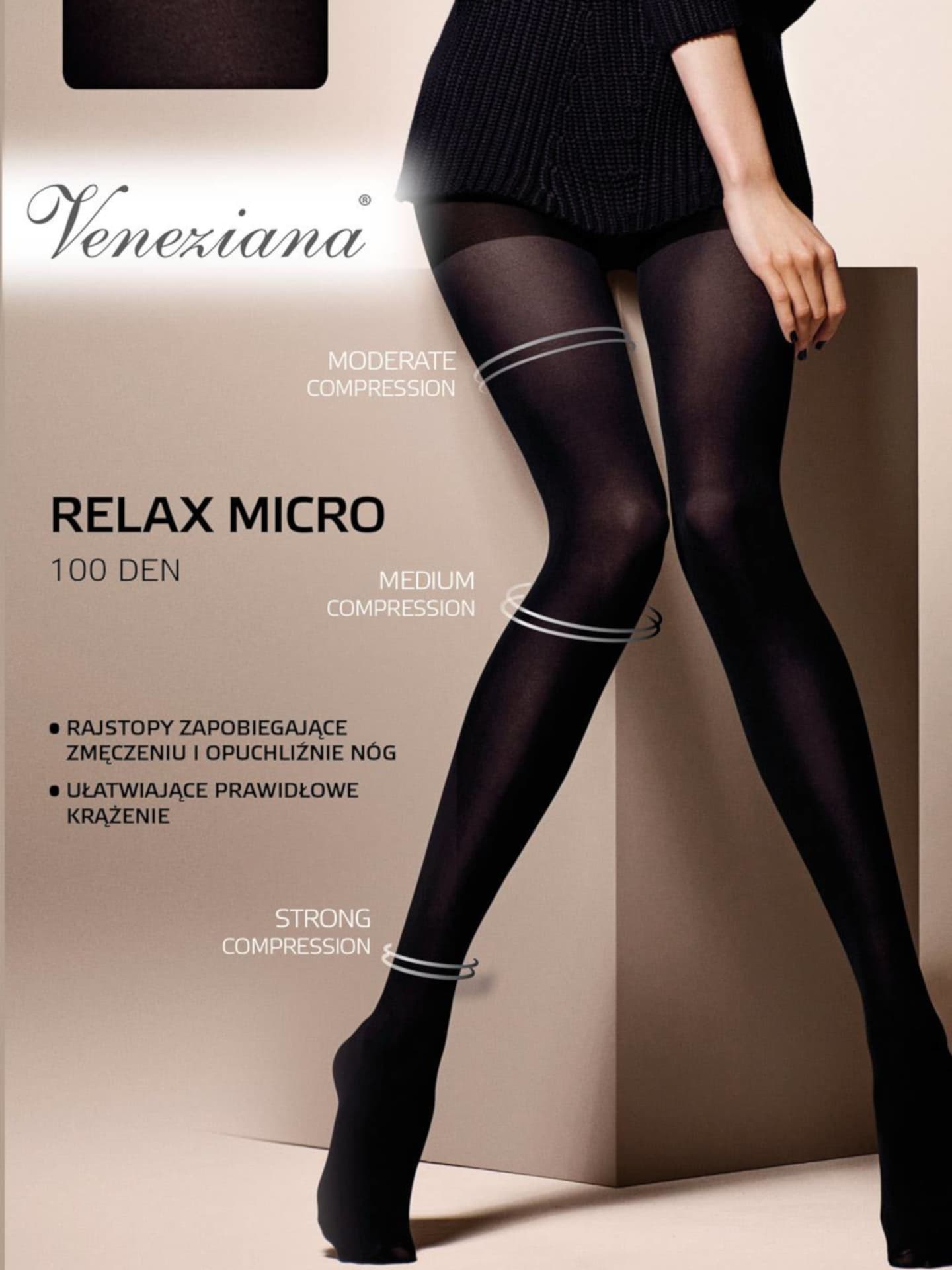 

Rajstopy Relax Micro 100 Den Nero (Rozmiar 3-M)