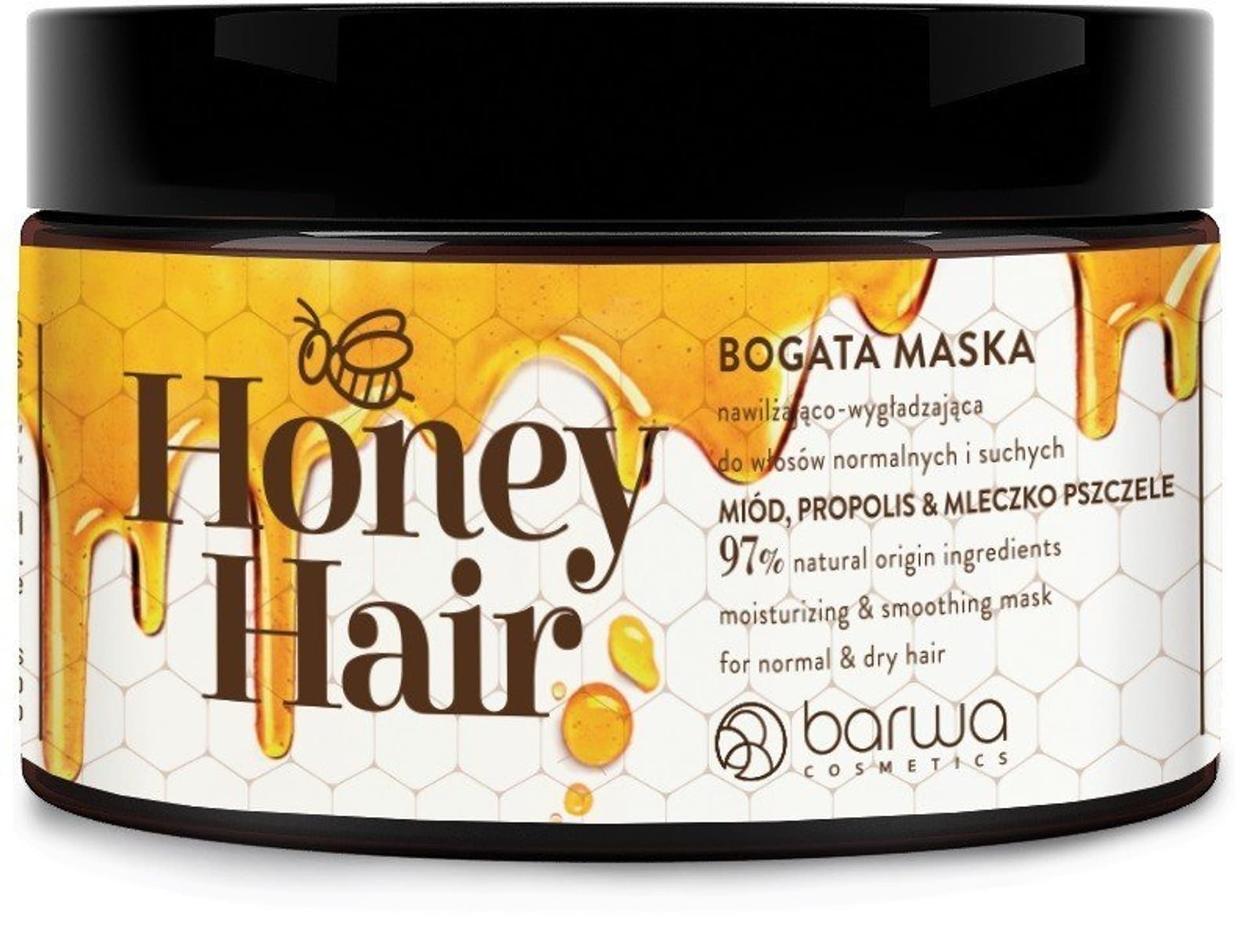 

BARWA COSMETICS Honey Hair Bogata Maska nawilżająco-wygładzająca do włosów normalnych i suchych 220ml