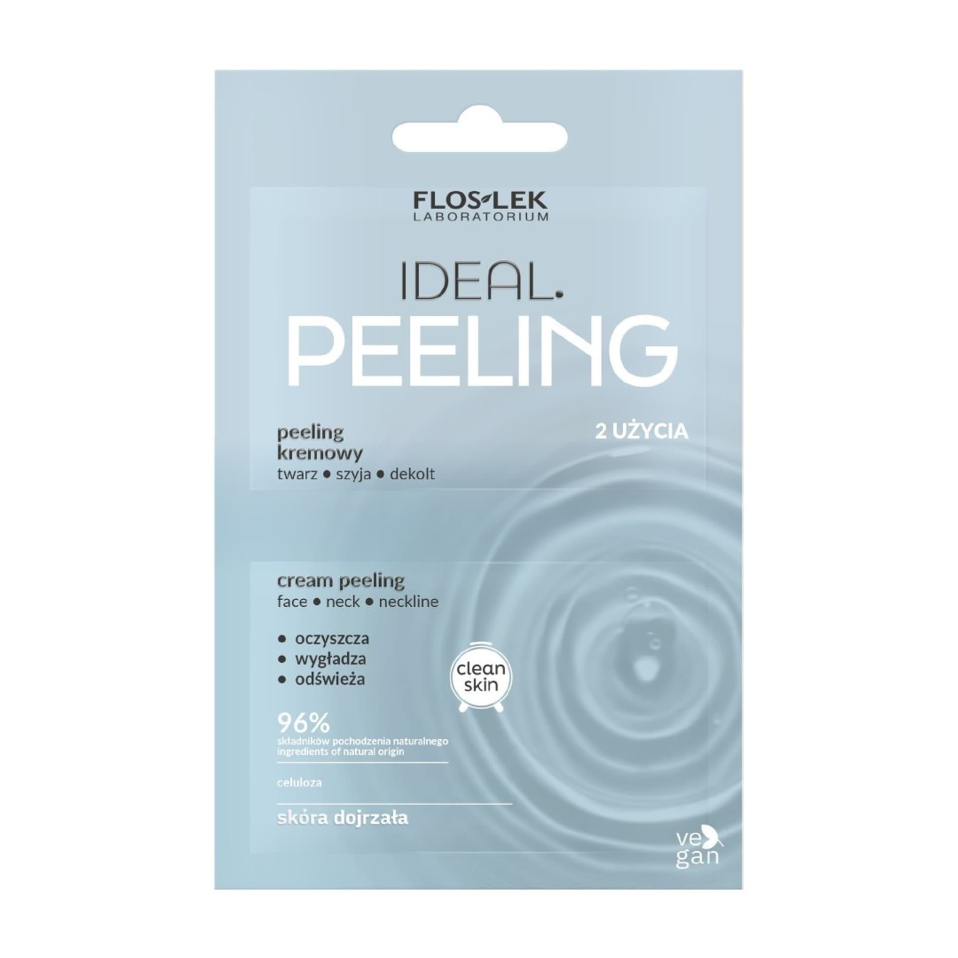 

FLOSLEK Clean Skin Peeling kremowy Ideal na twarz,szyję i dekolt - skóra dojrzała 2x4ml