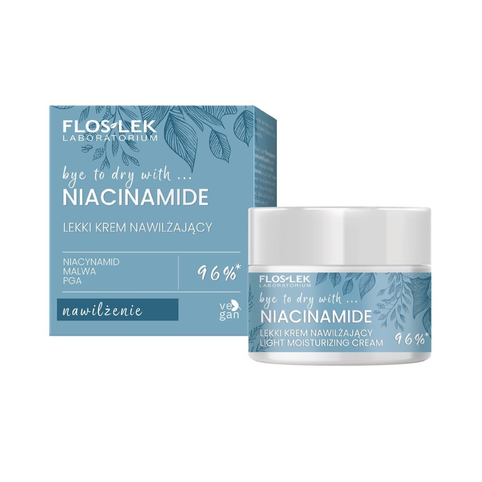 

FLOSLEK Niacinamide Lekki Krem nawilżający do twarzy na dzień 50ml