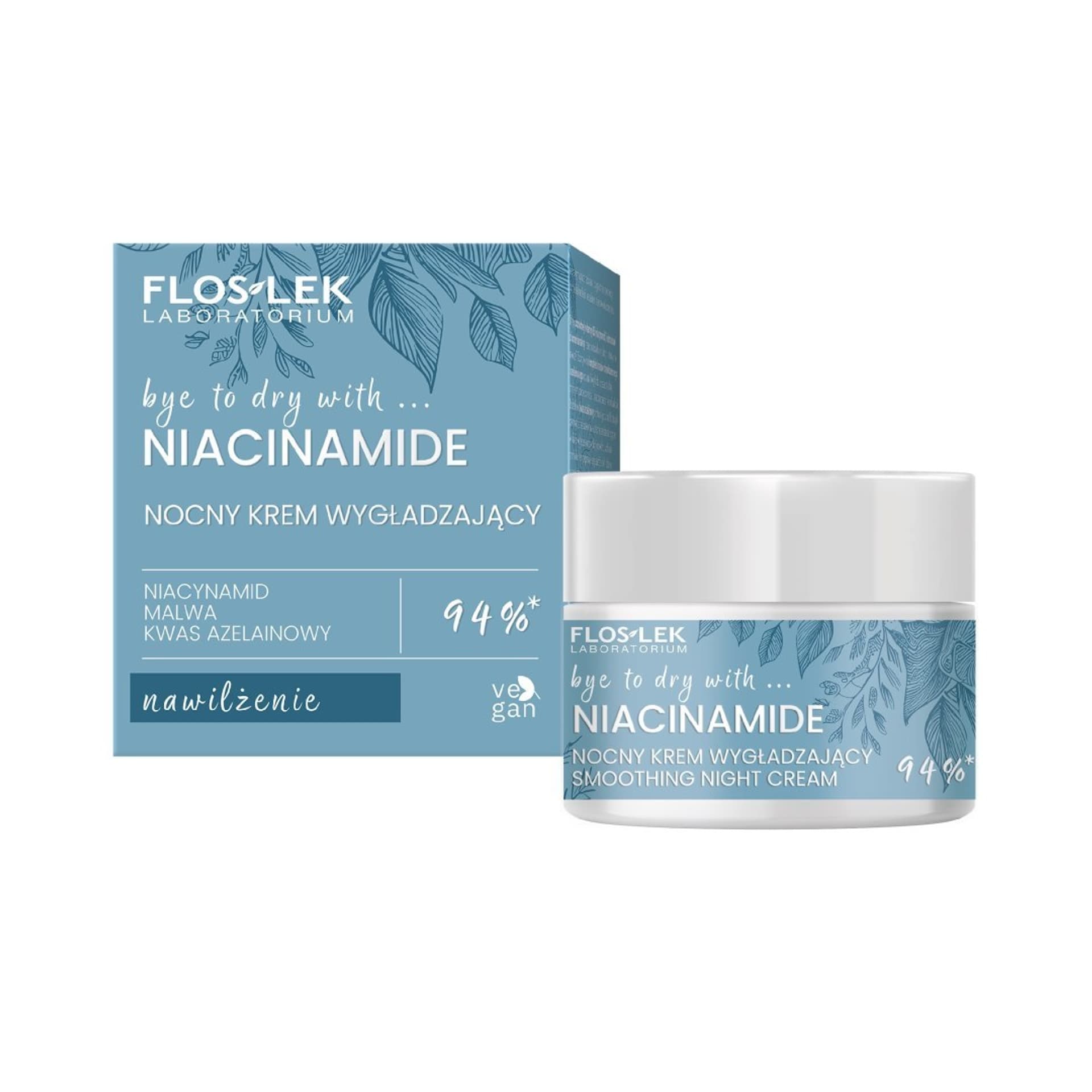 

FLOSLEK Niacinamide Nocny Krem wygładzający do twarzy 50ml