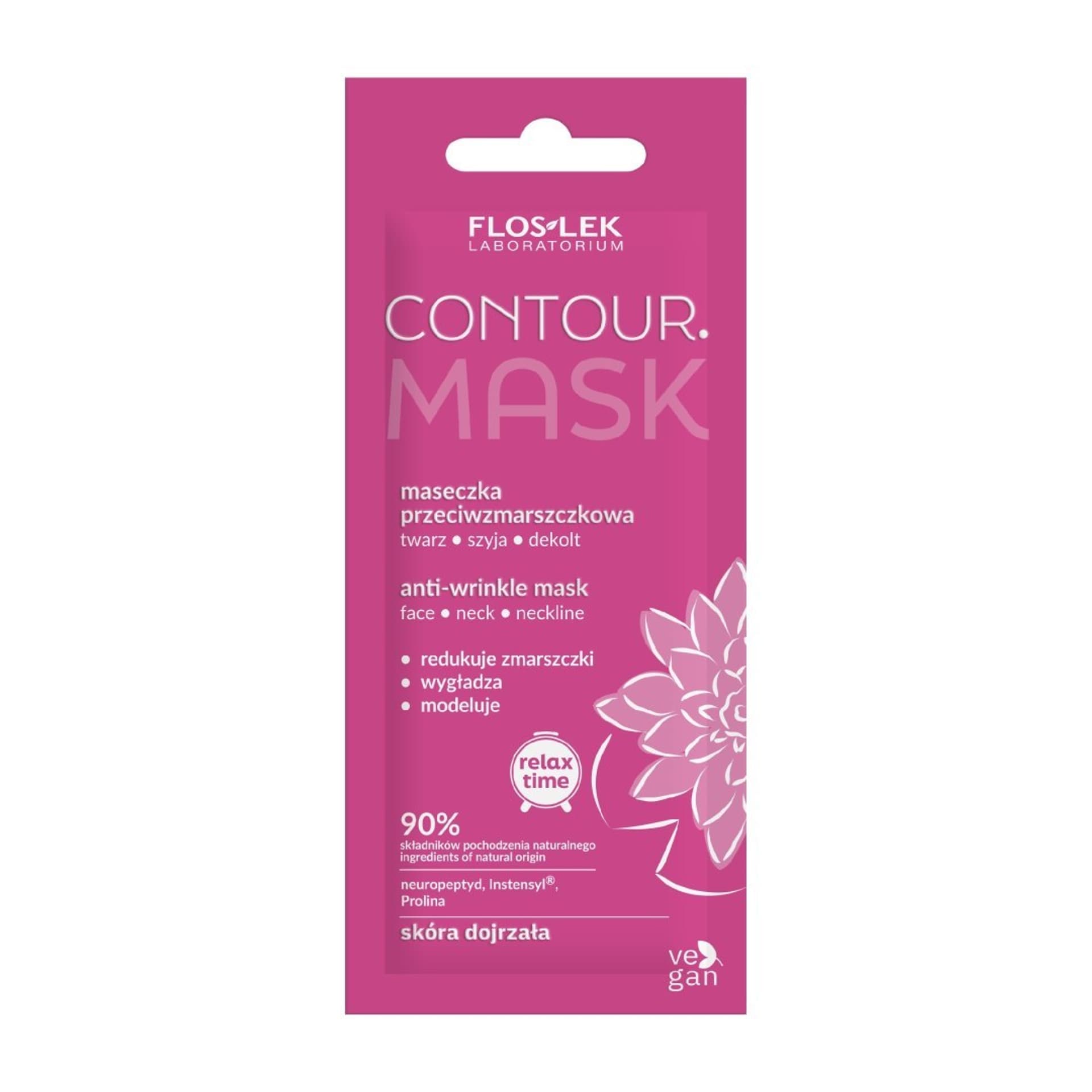 

FLOSLEK Relax Time Maseczka przeciwzmarszczkowa Contour na twarz,szyję i dekolt 6ml