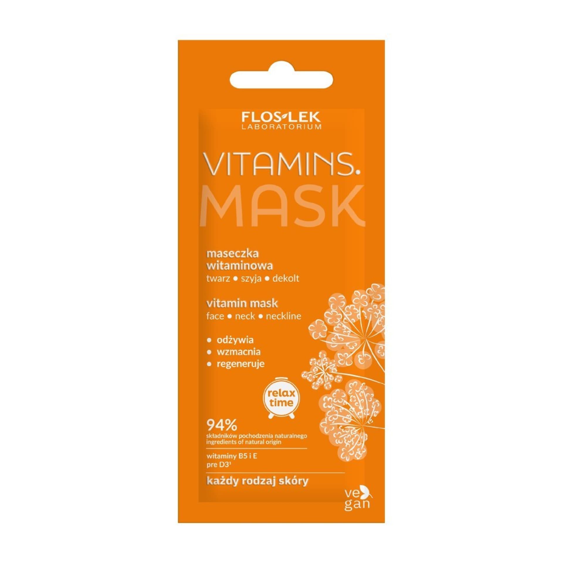 

FLOSLEK Relax Time Maseczka witaminowa Vitamins na twarz,szyję i dekolt 6ml