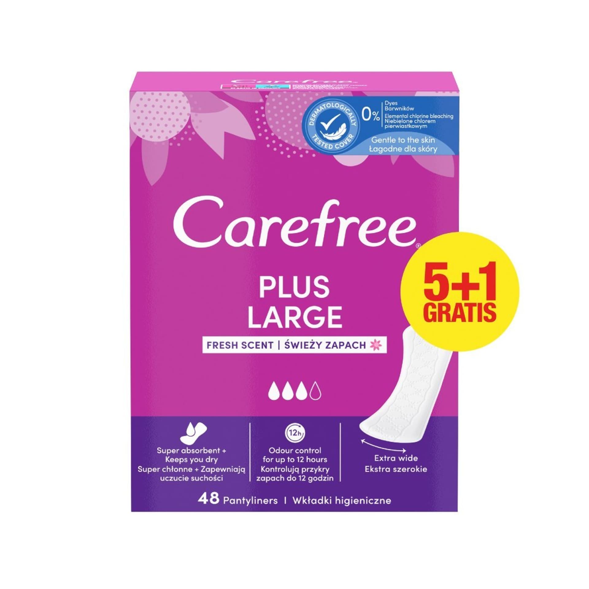 

JOHNSON CAREFREE Zestaw Large Fresh 48 sztuk (5+1gratis)