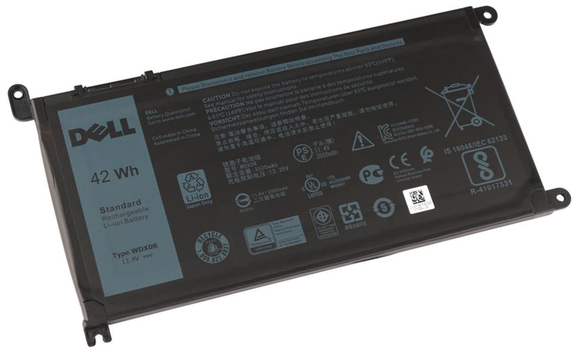 

Dell Battery, 42WHR, 3 Cell,