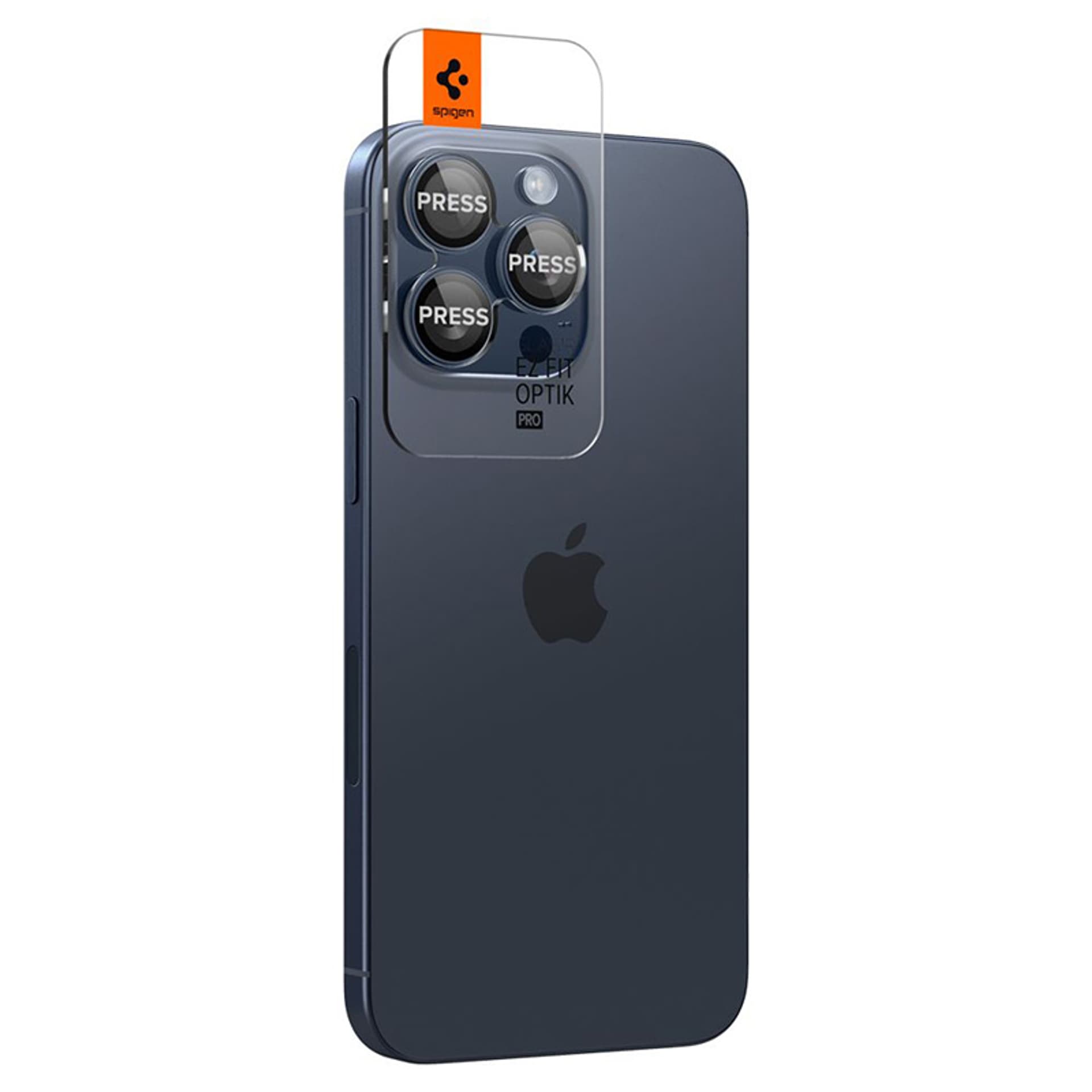 

Spigen Optik.TR EZ Fit Camera Lens Protector - Szkło ochronne na obiektyw do iPhone 15 Pro / 15 Pro Max / iPhone 14 Pro / 14 Pro Max (2 szt) (Blue Titanium)