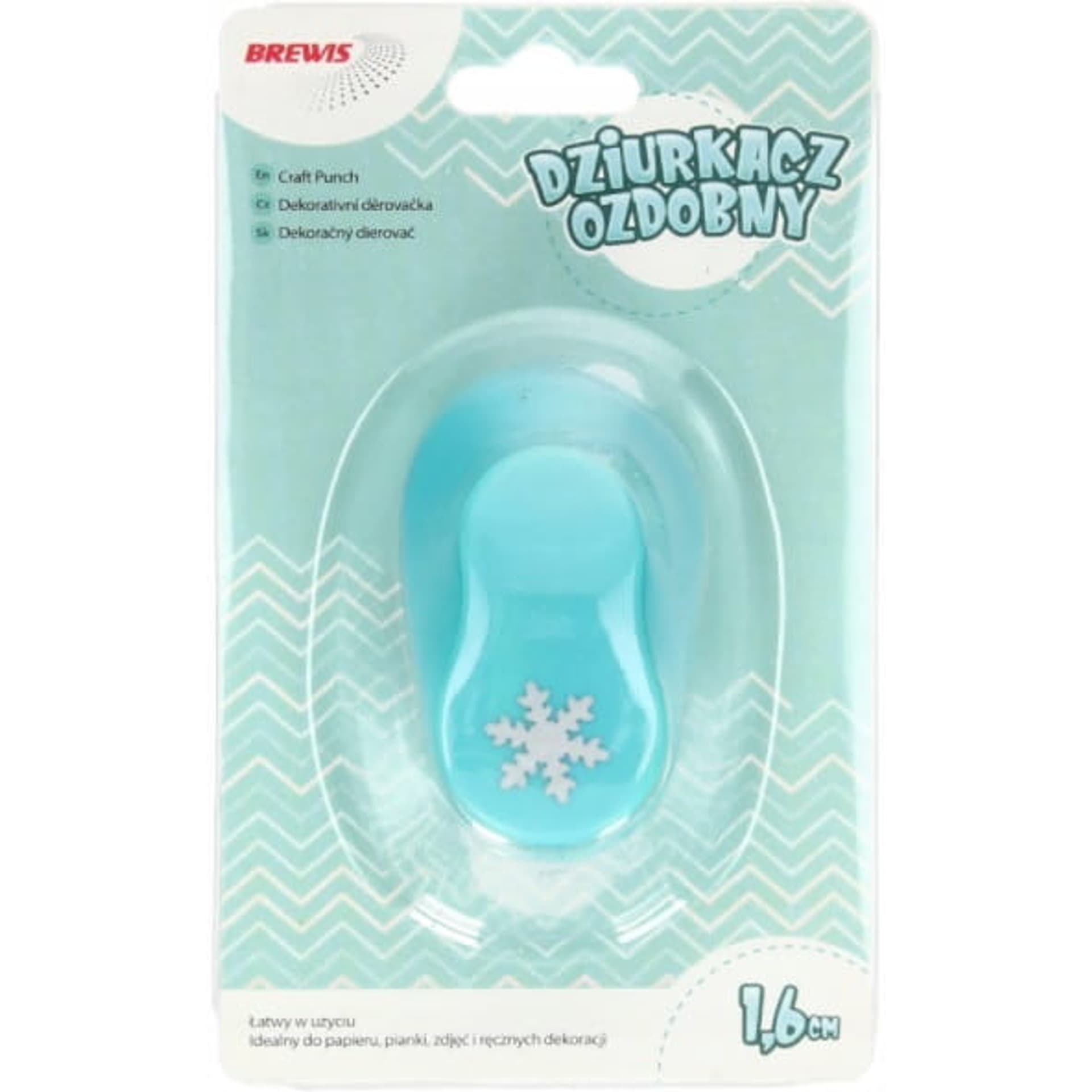 

Dziurkacz ozdobny 1,6cm ŚNIEŻYNKA D16-65 BREWIS