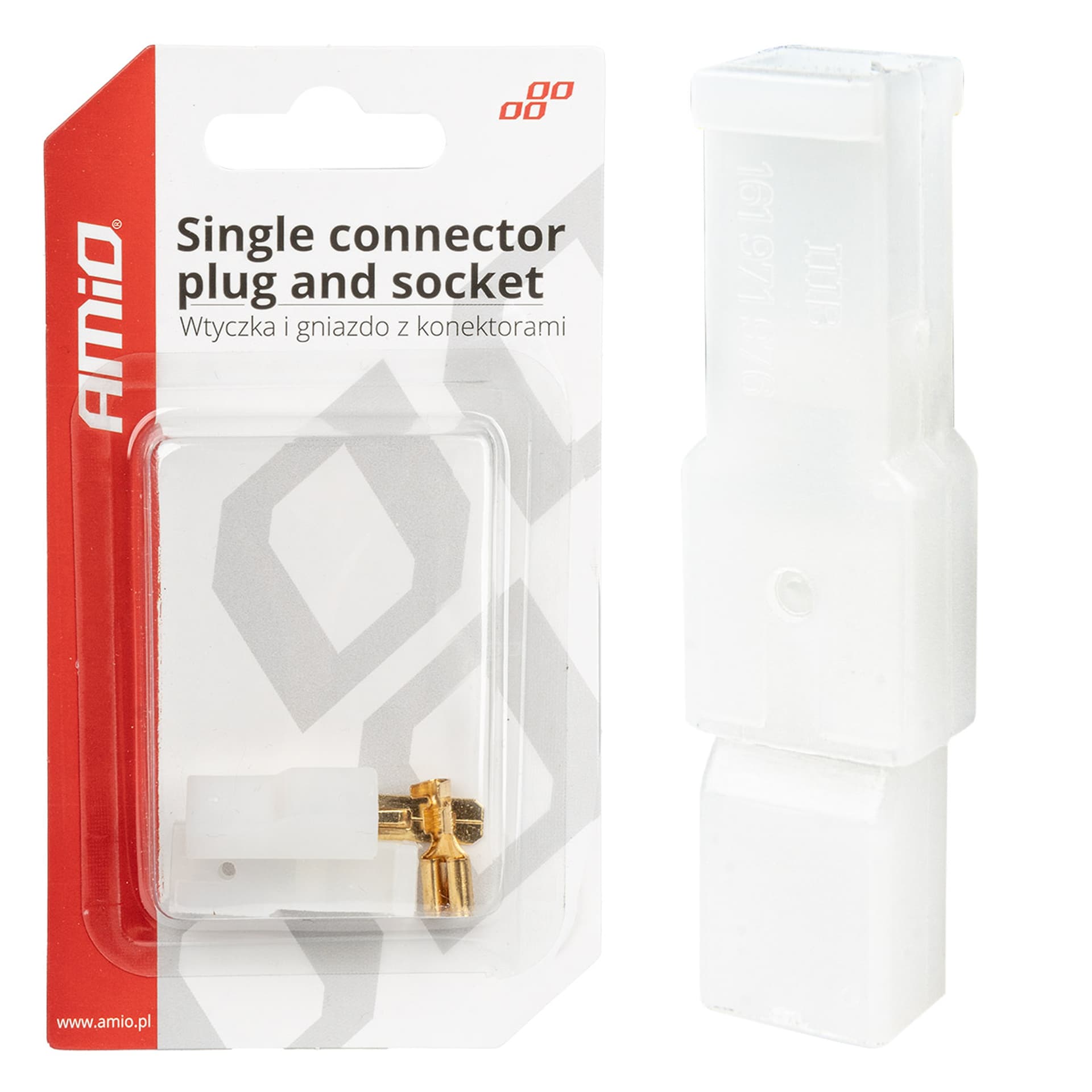 

Wtyczka gniazdo kostka złącze 1 pin + konektory amio-03511