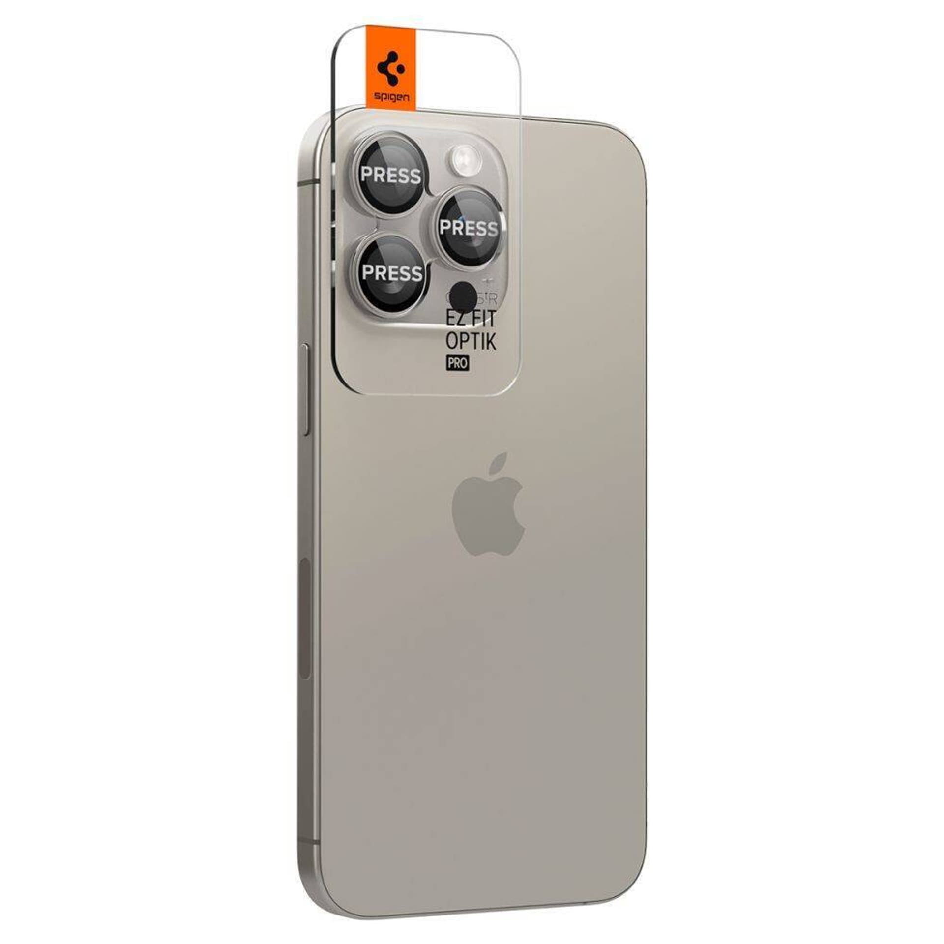 

Osłona Aparatu IPHONE 14 PRO / 14 PRO MAX / 15 PRO / 15 PRO MAX Spigen Optik.TR Camera Protector 2-Pack Natural Titanium beżowe