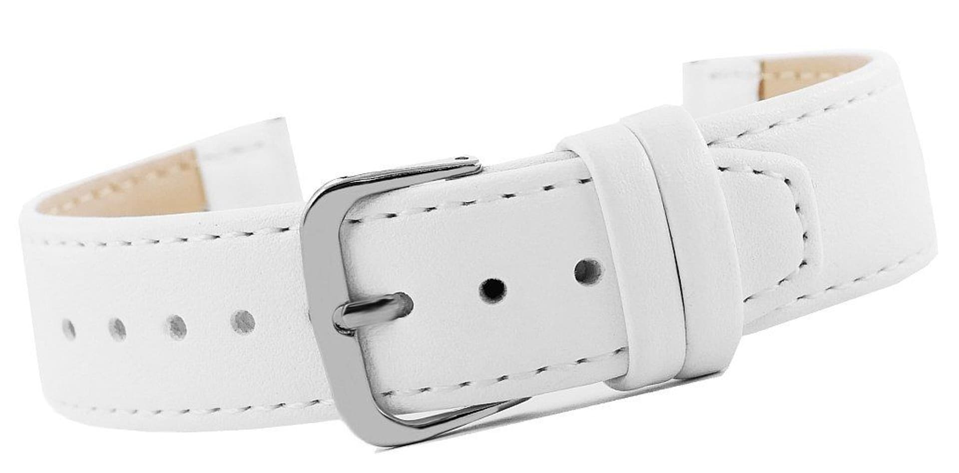

Pasek do zegarka CLASSIC - skóra 20 mm 4999-20XXL-3S Biały