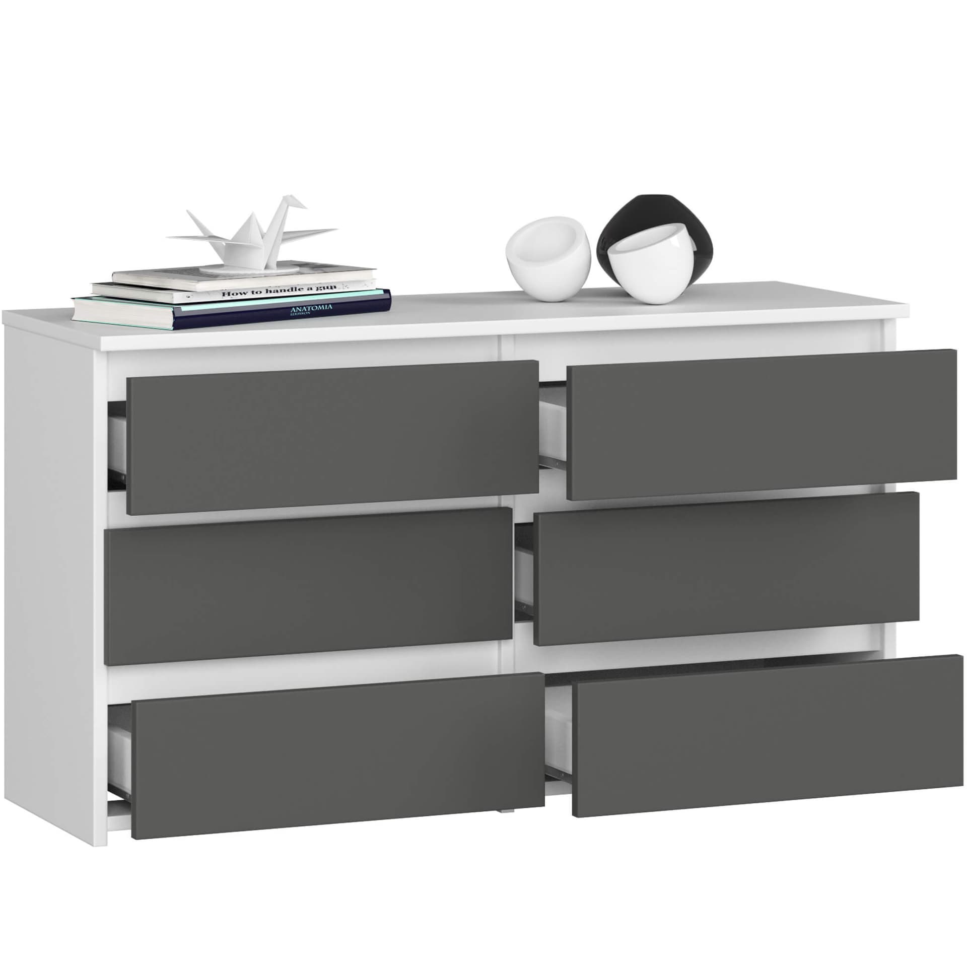

KOMODA CL100 6SZ BIAŁA / SZARA