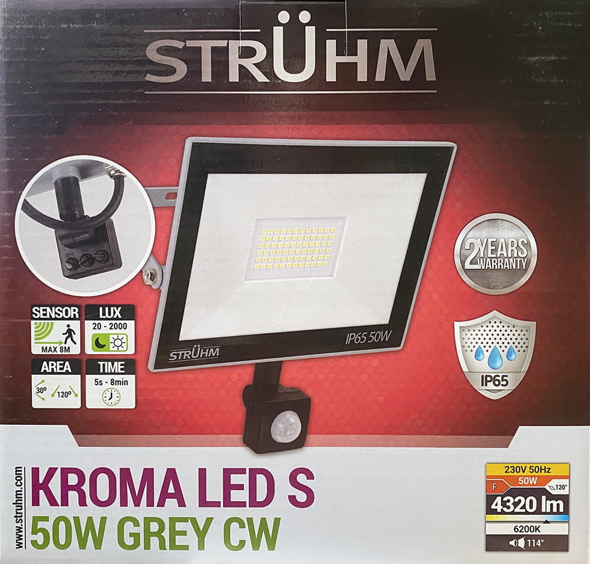 

Reflektor LED z czujnikiem ruchu 50W 6500K IP65