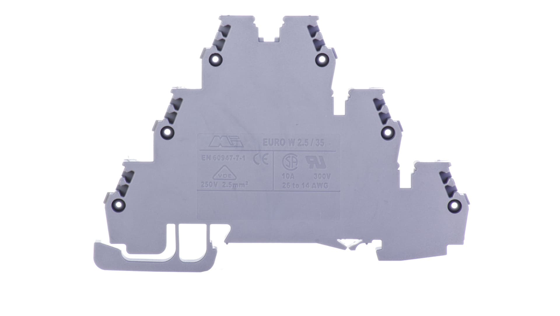 

Złączka 3 piętrowa 2,5mm2 szara /euro ZUG/ 43504