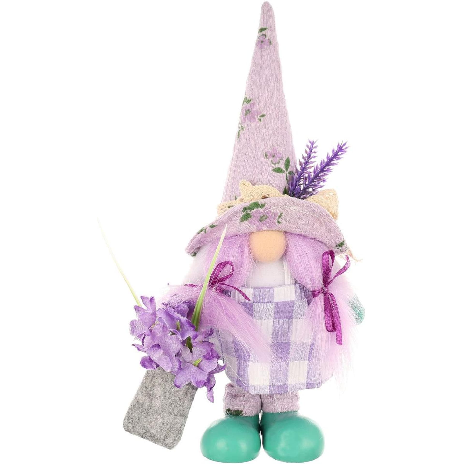 

SKRZAT GNOM 25CM Z LAWENDĄ GIRL DEKORACJA WIOSENNA