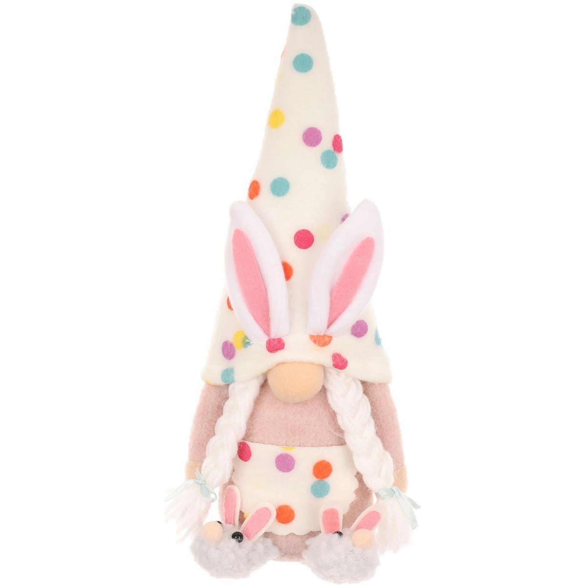 

SKRZAT GNOM ZAJĄCZEK 25CM W GROSZKI GIRL DEKORACJA WIOSENNA