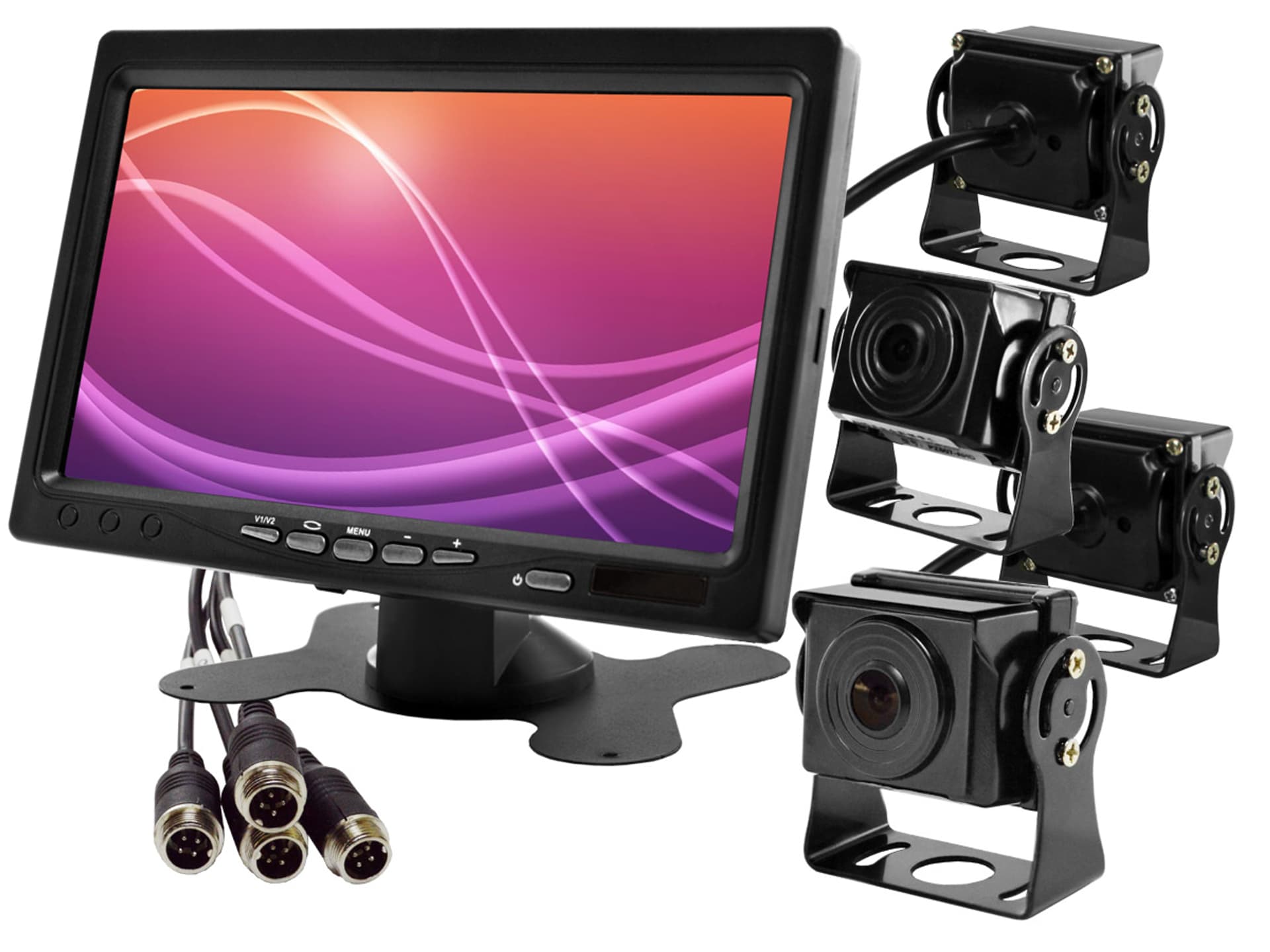 

Monitor samochodowy LCD 7" AHD cofania i monitoringu z obsługą 1 kamery 12V 24V