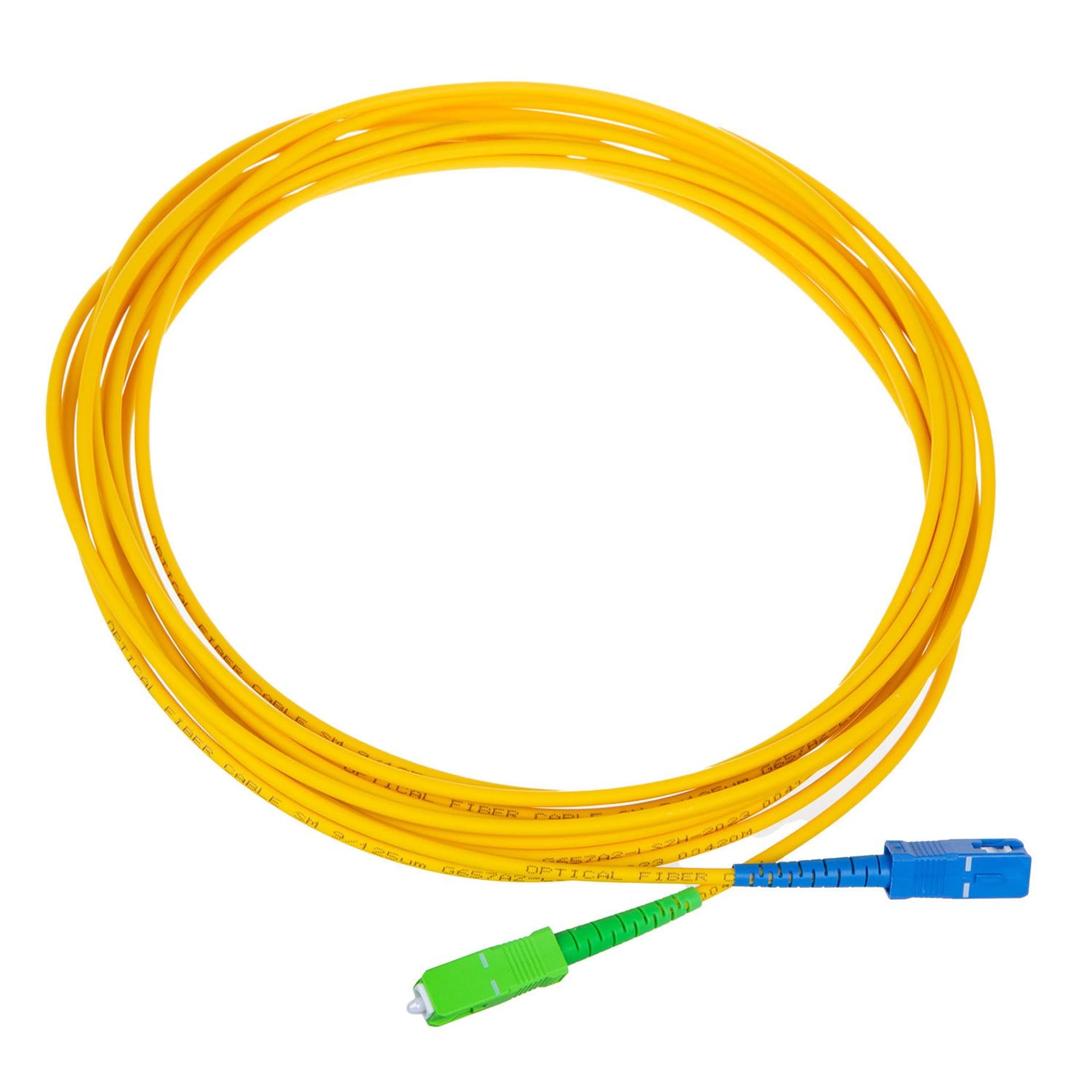 

Patchcord światłowód kabel Maclean, SC/APC-SC/UPC SM 9/125 LSZH, jednomodowy, długość 5m, simplex, G657A2, MCTV-403