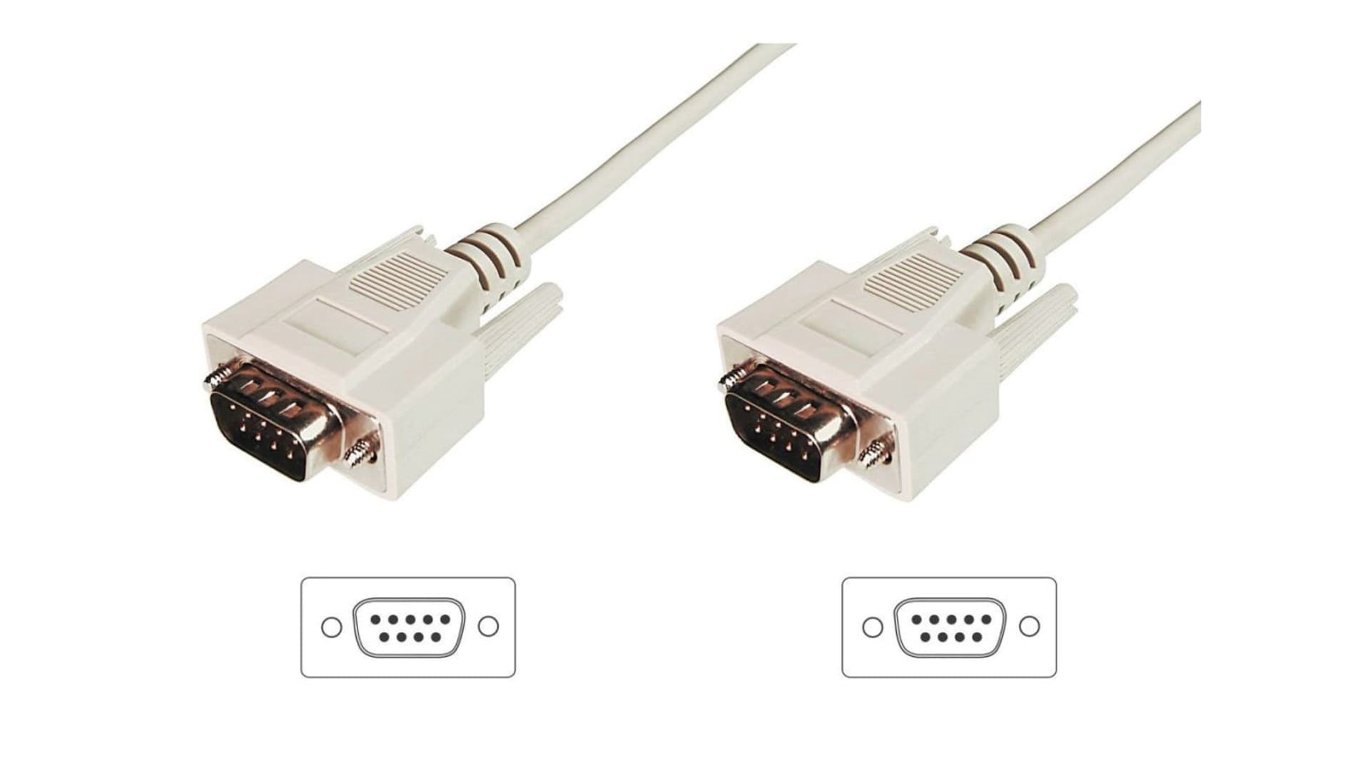 

Kabel połączeniowy RS232 1:1 Typ DSUB9/DSUB9, M/M beżowy 3m AK-610107-030-E