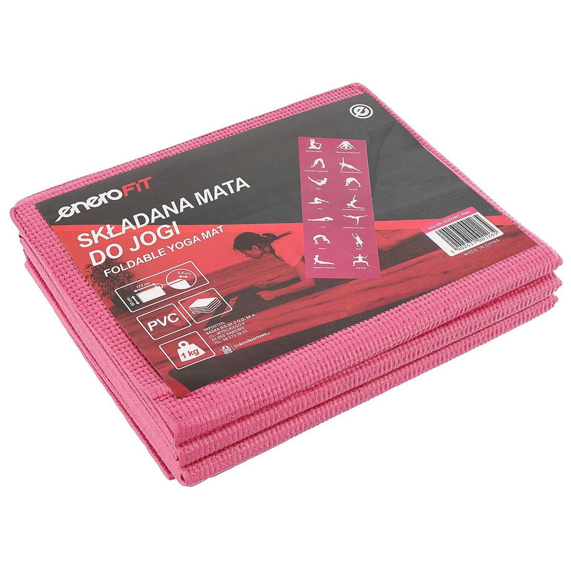 

MATA DO JOGI SKŁADANA 1700x600x5MM RÓŻOWA ENERO FIT