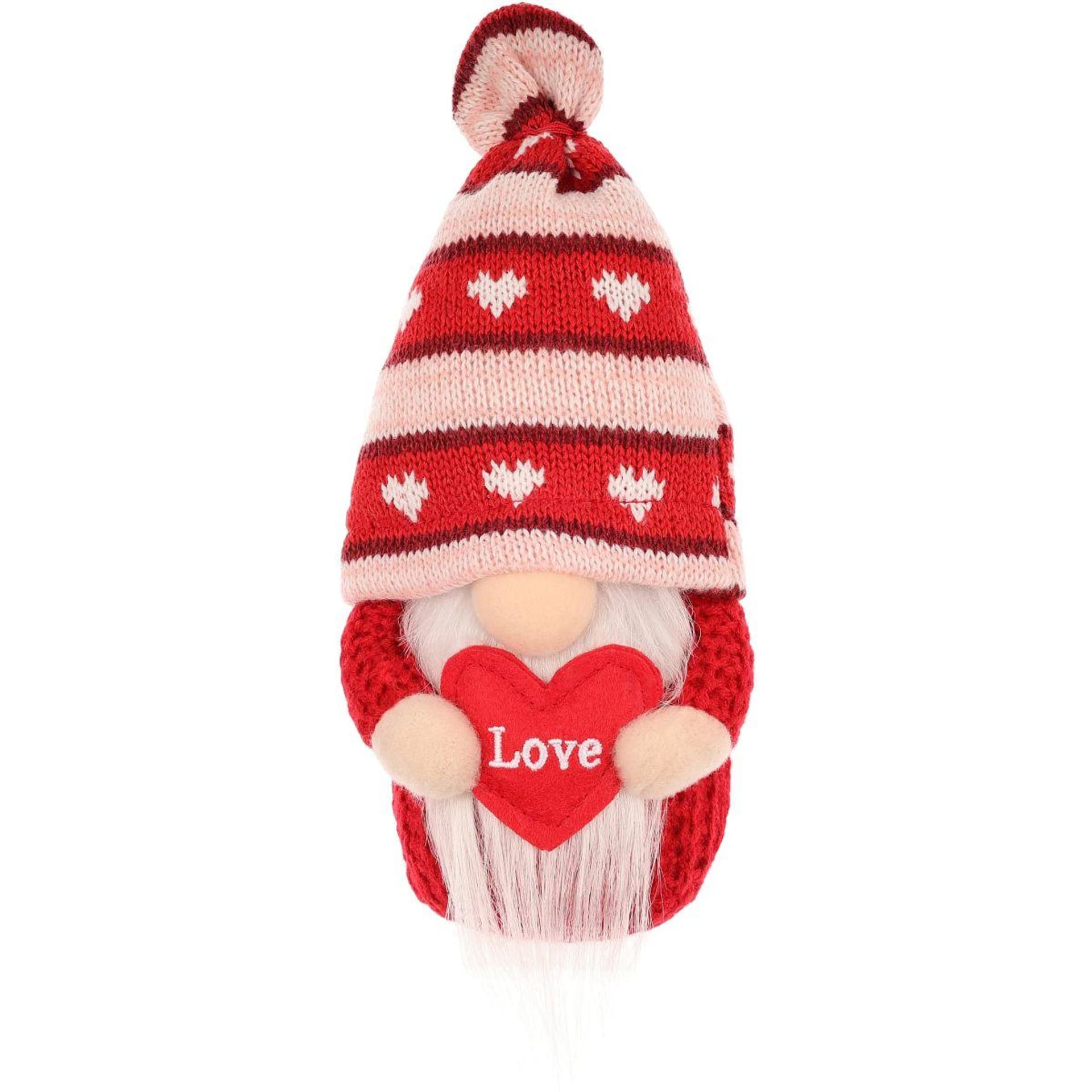 

SKRZAT GNOM Z SERCEM LOVE 19CM DEKORACJA WALENTYNKOWA